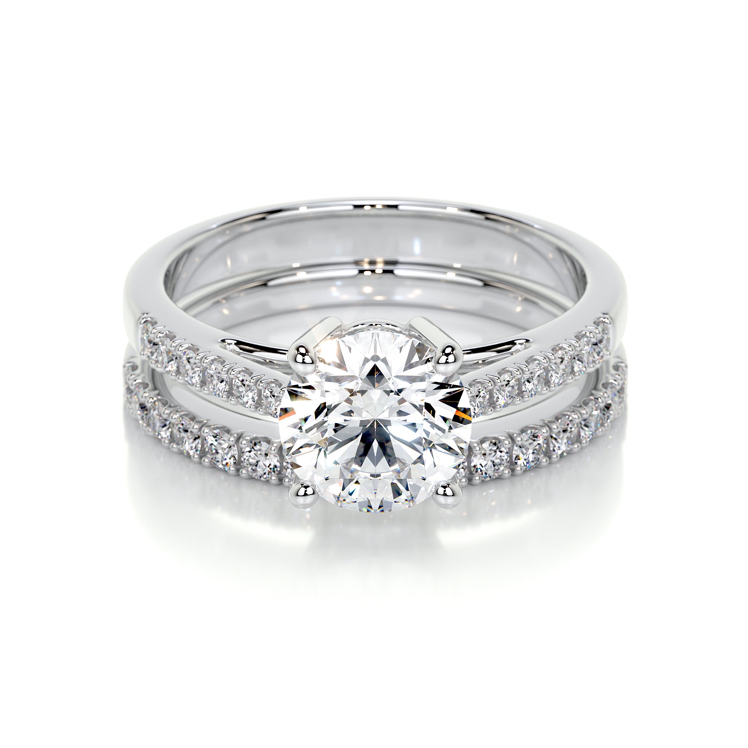 Anna Luxe Lab Grown Diamond Bridal Set -14K White Gold