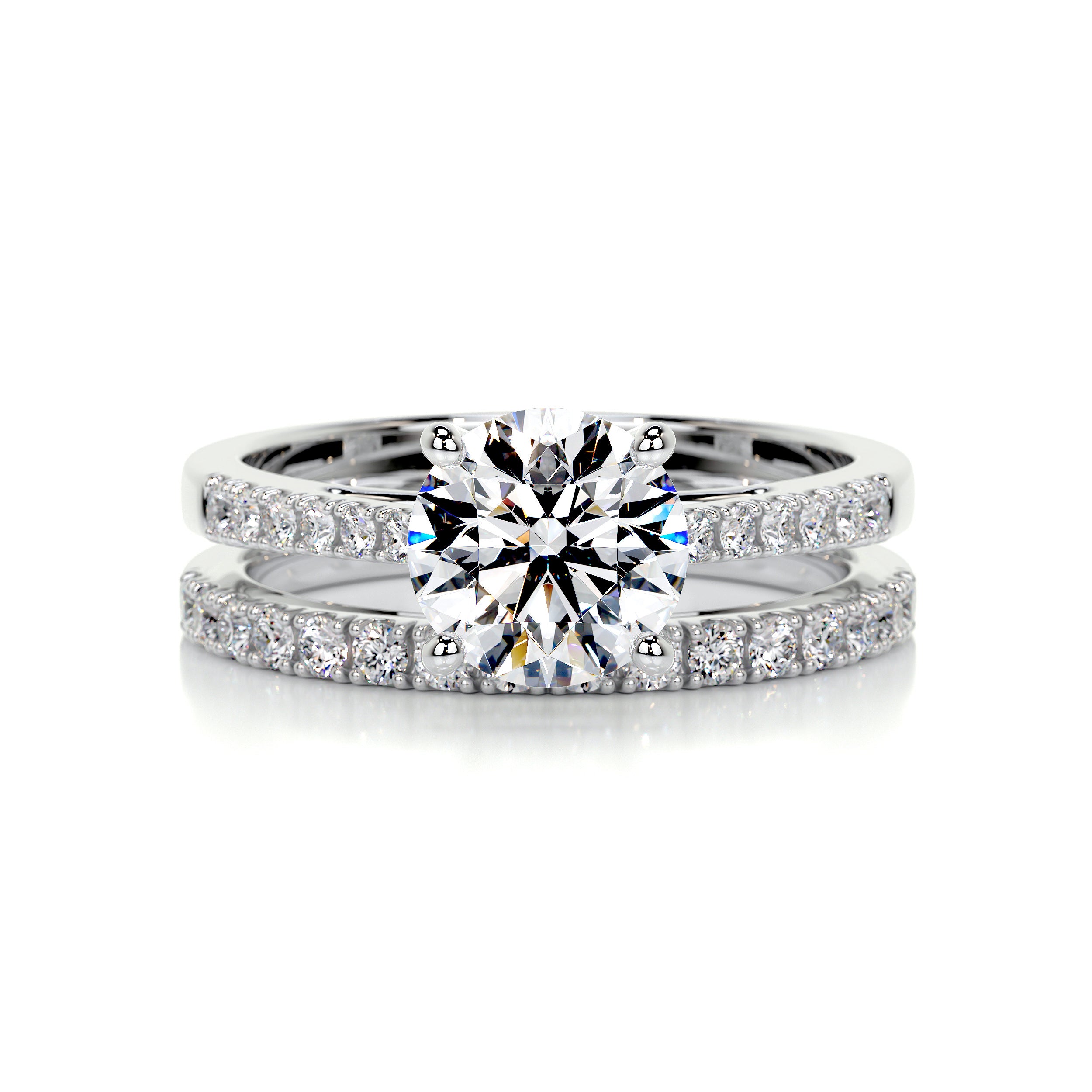 Anna Luxe Diamond Bridal Set -Platinum