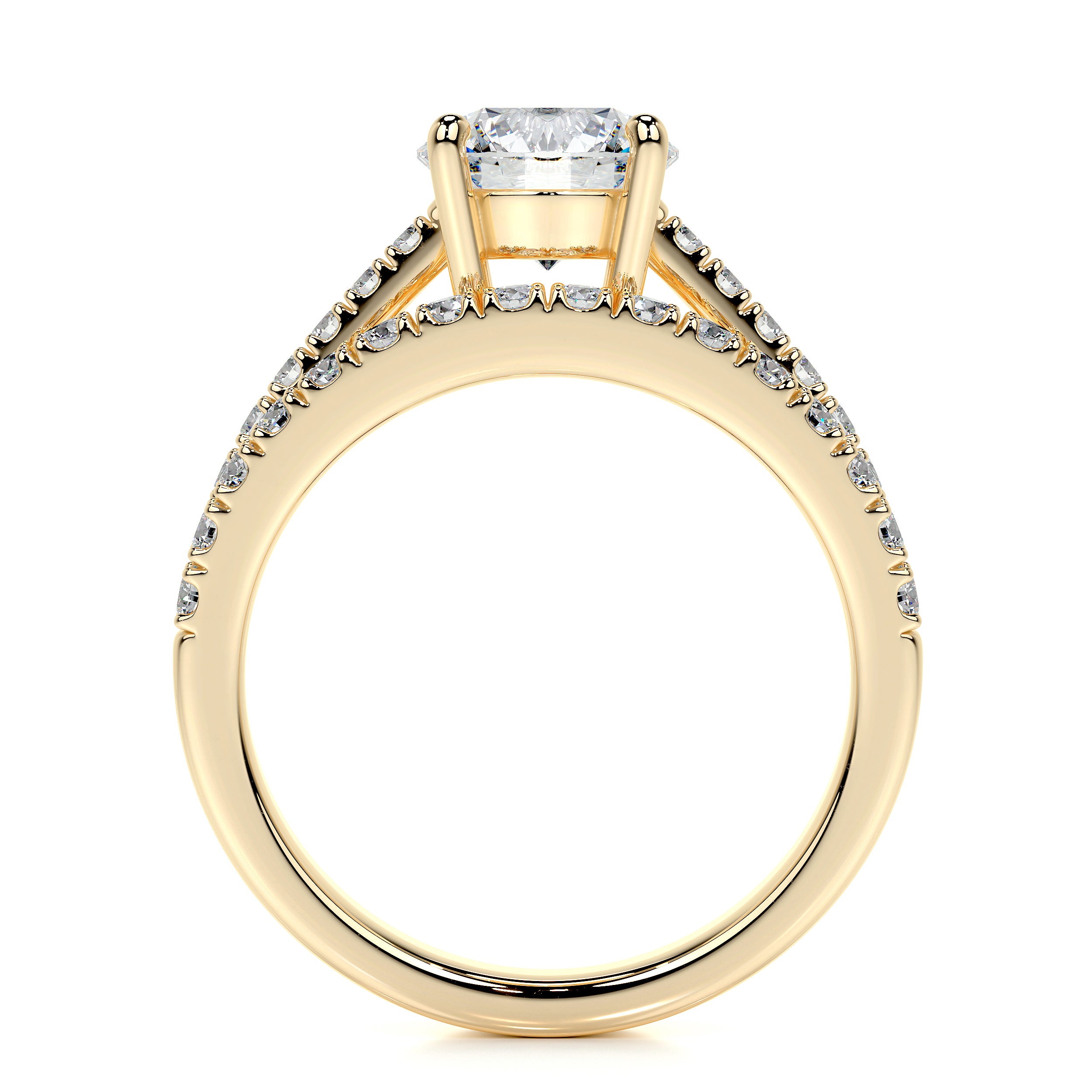 Anna Lab Grown Diamond Bridal Set -18K Yellow Gold