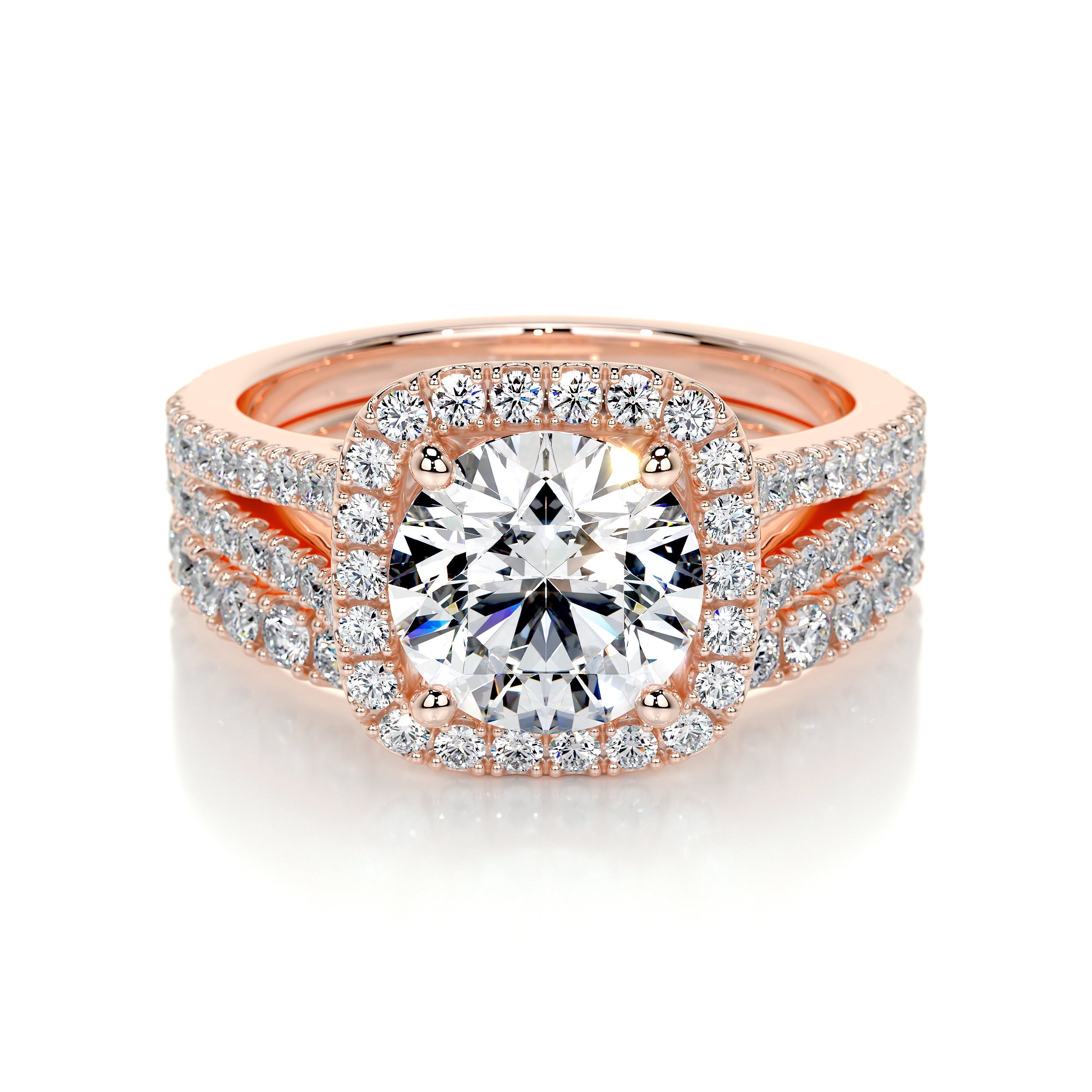 Grace Lab Grown Diamond Bridal Set (3 Carat) -14K Rose Gold