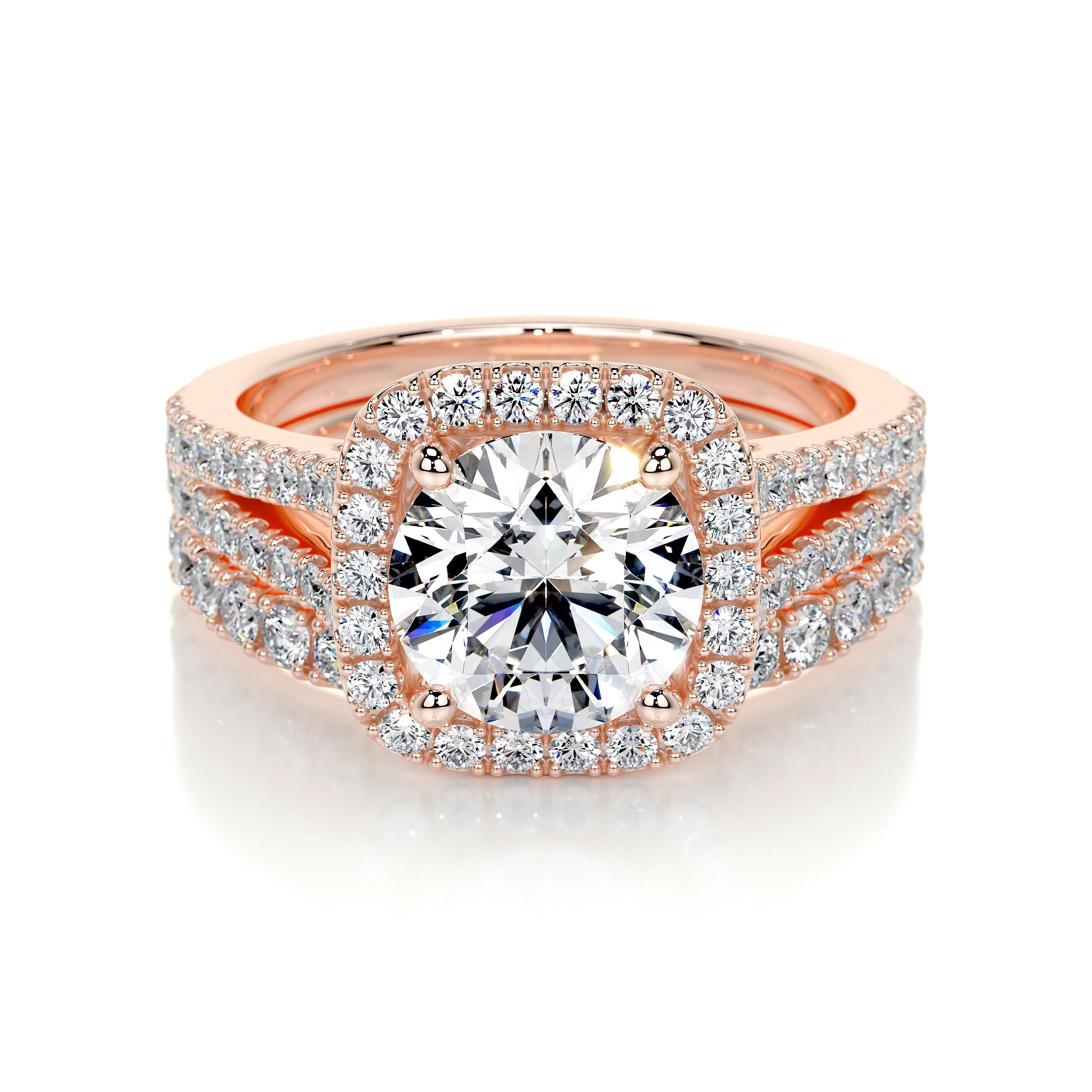 Grace Lab Grown Diamond Bridal Set   (3 Carat) -14K Rose Gold
