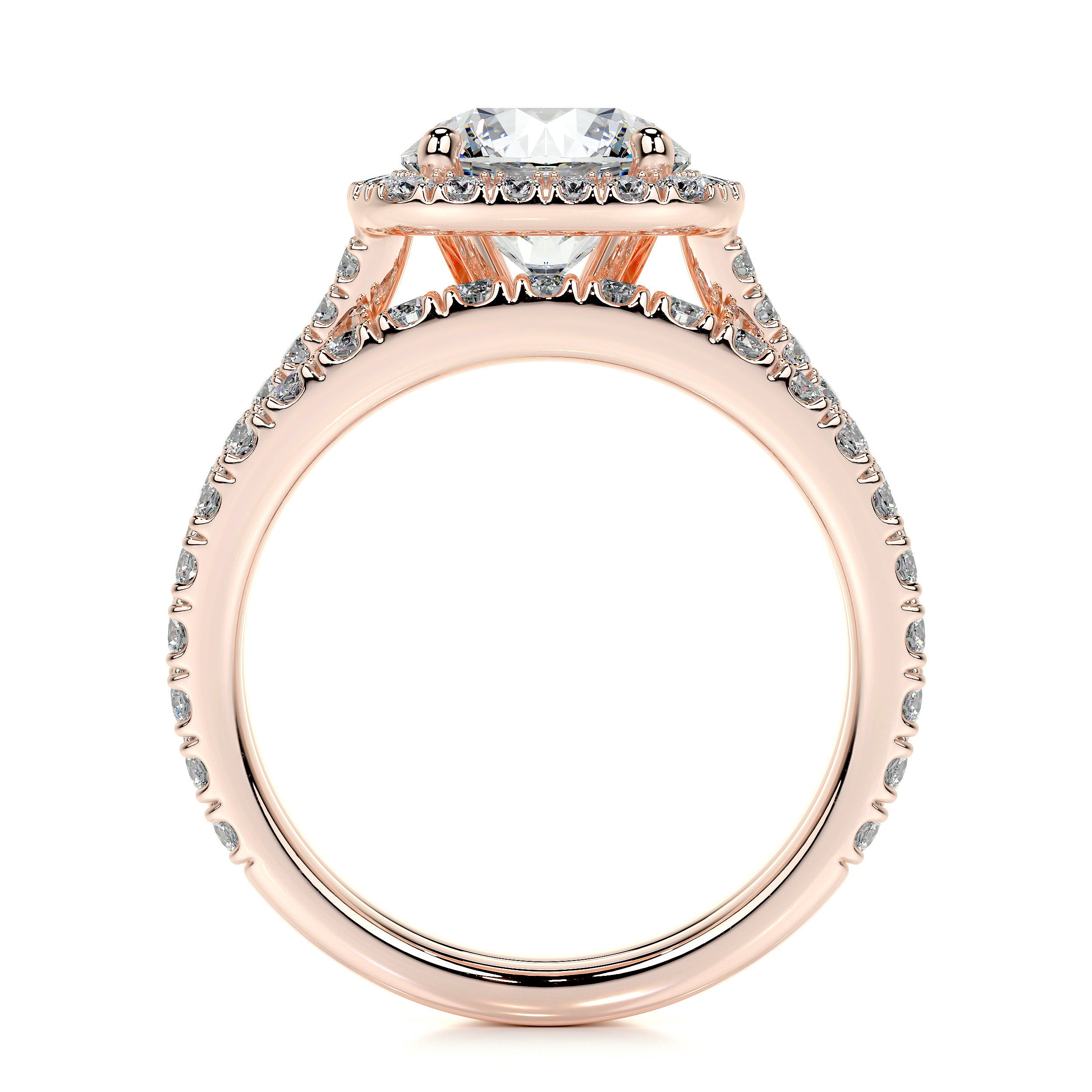 Grace Lab Grown Diamond Bridal Set (3 Carat) -14K Rose Gold