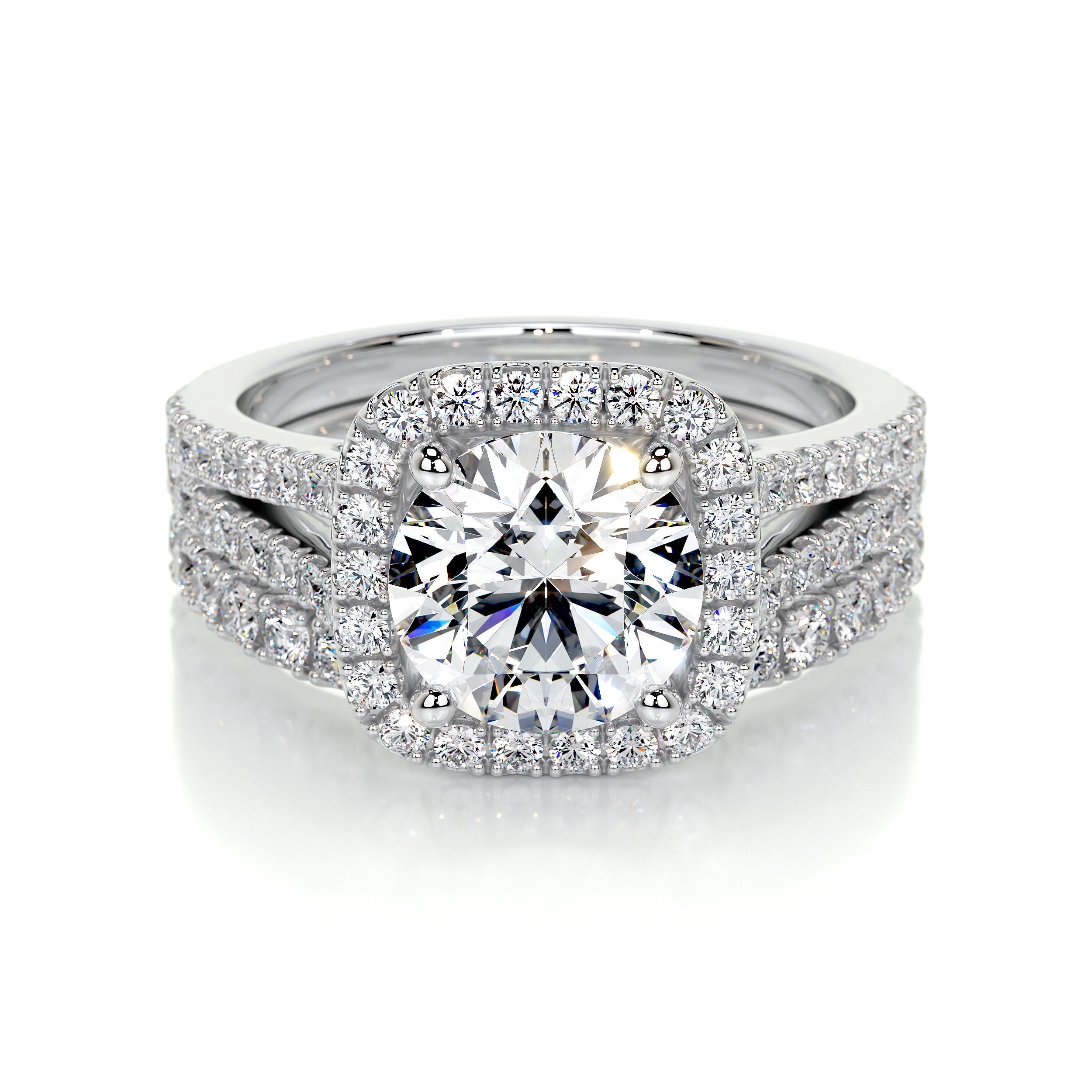 Grace Lab Grown Diamond Bridal Set (3 Carat) -14K White Gold