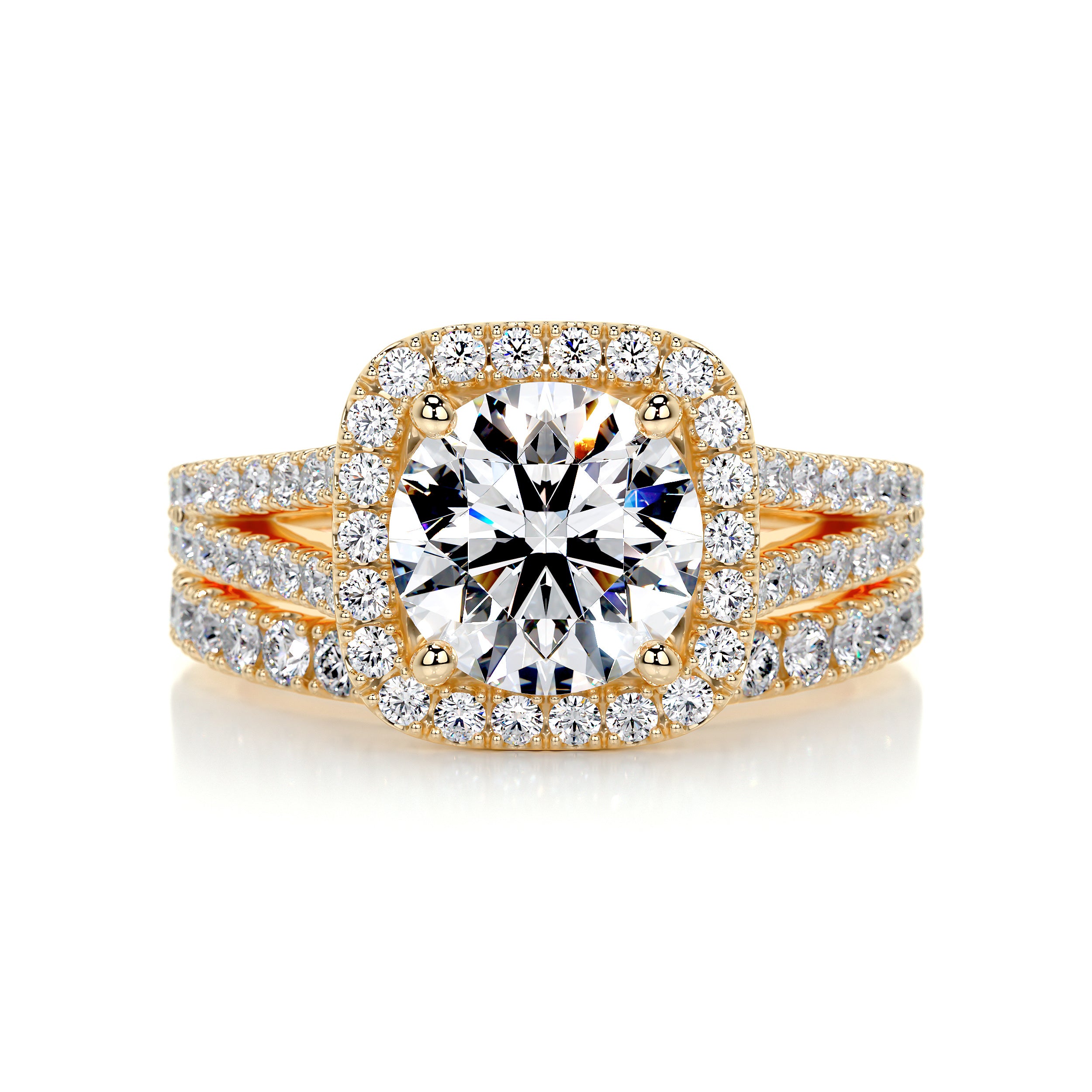 Grace Diamond Bridal Set -18K Yellow Gold