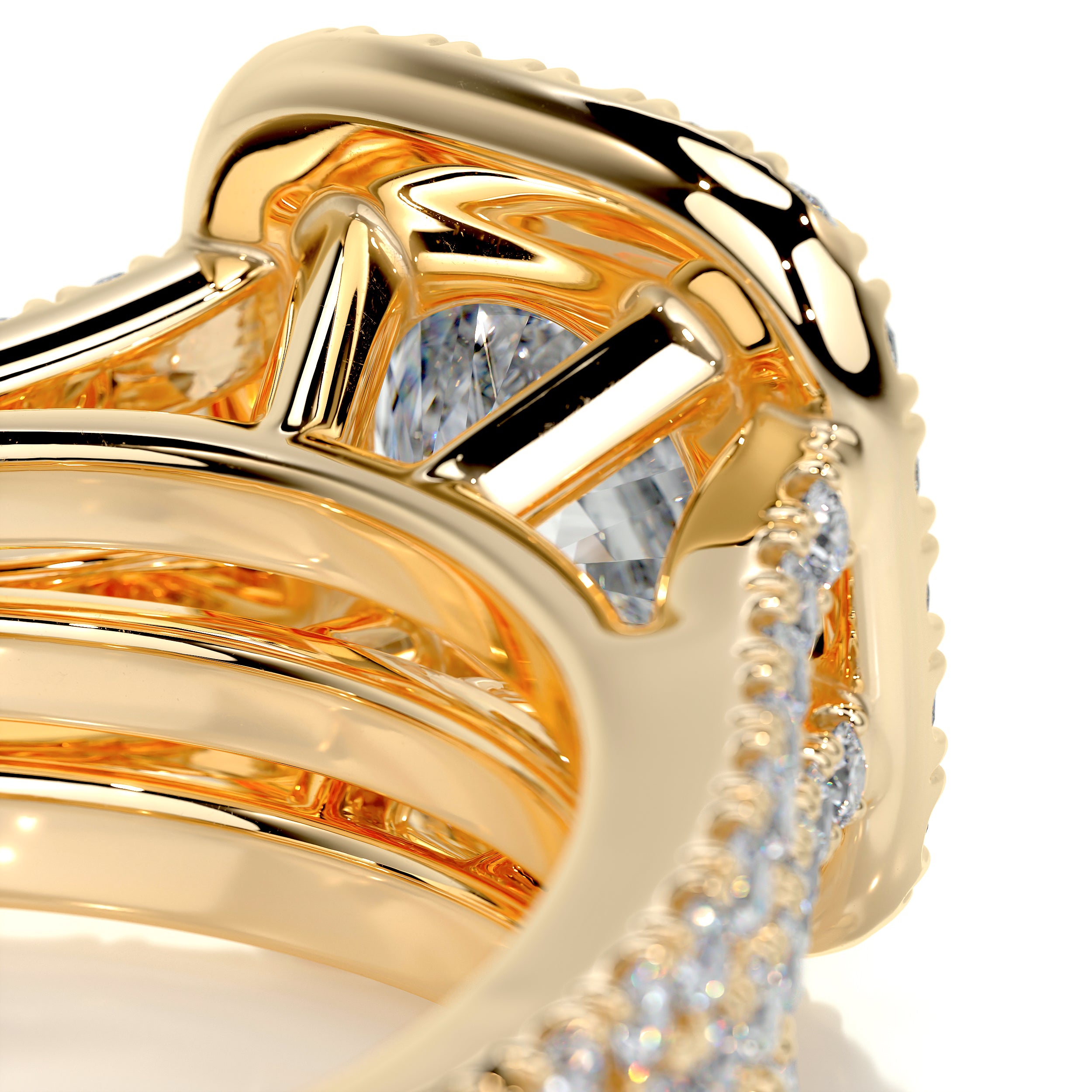 Grace Diamond Bridal Set -18K Yellow Gold