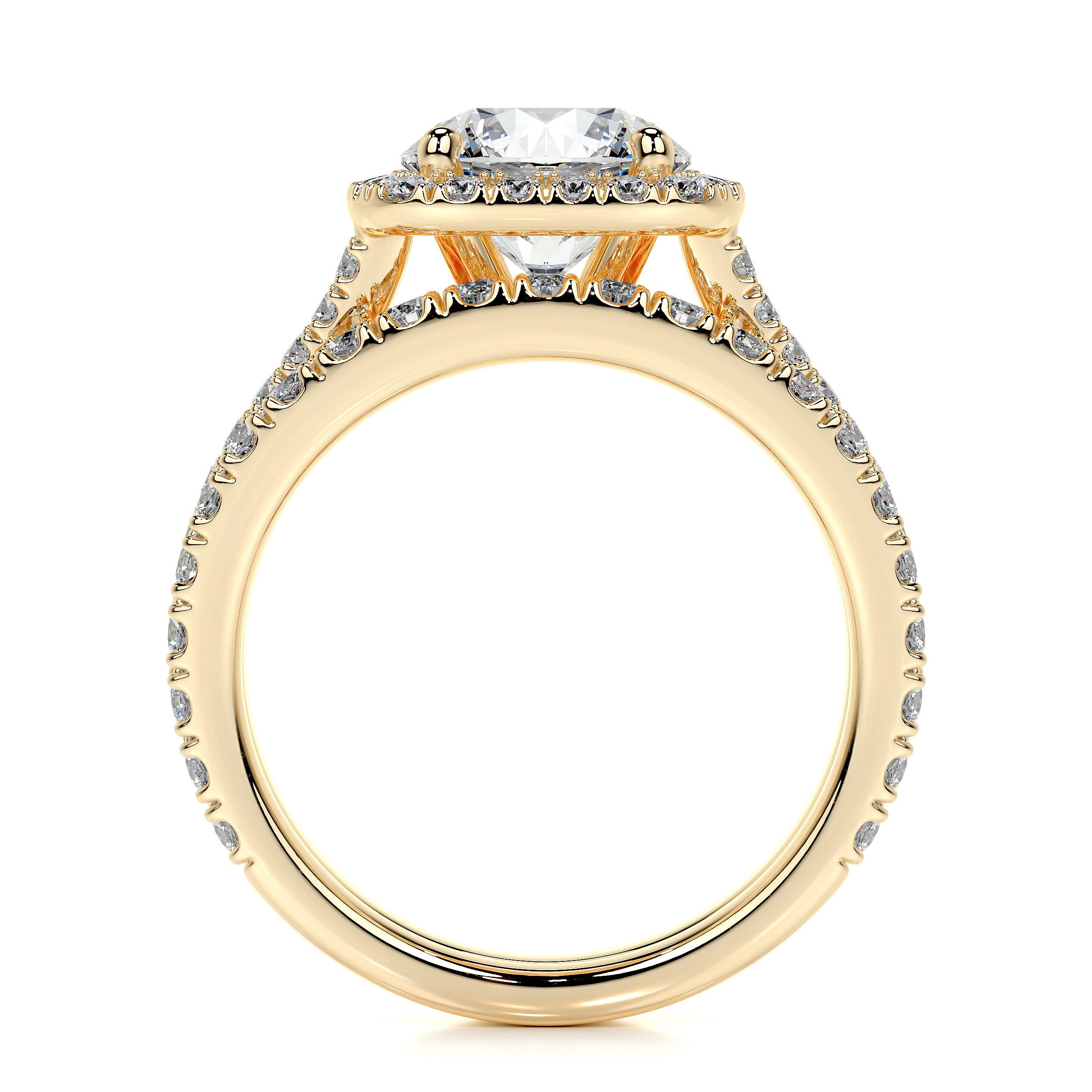 Grace Lab Grown Diamond Bridal Set   (3 Carat) -18K Yellow Gold