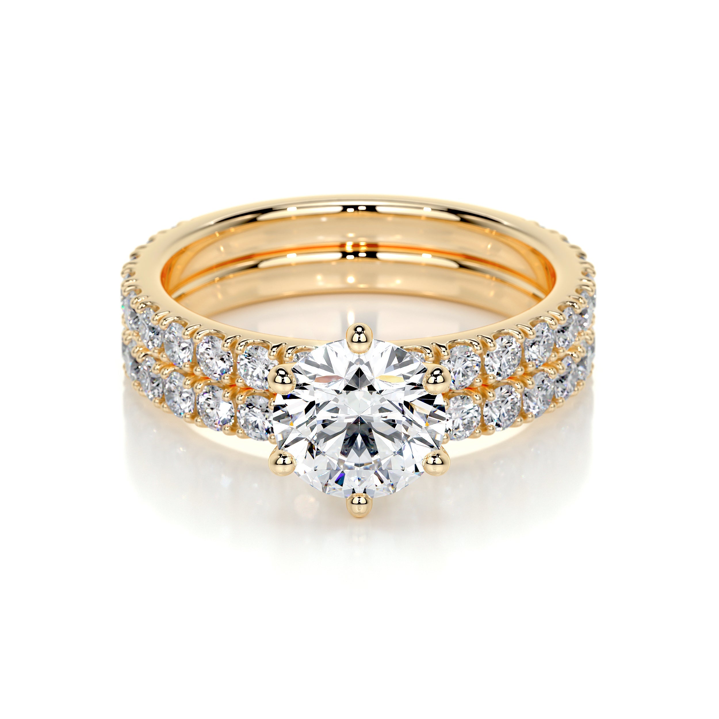 Jane Lab Grown Diamond Bridal Set (2.5 Carat) -18K Yellow Gold