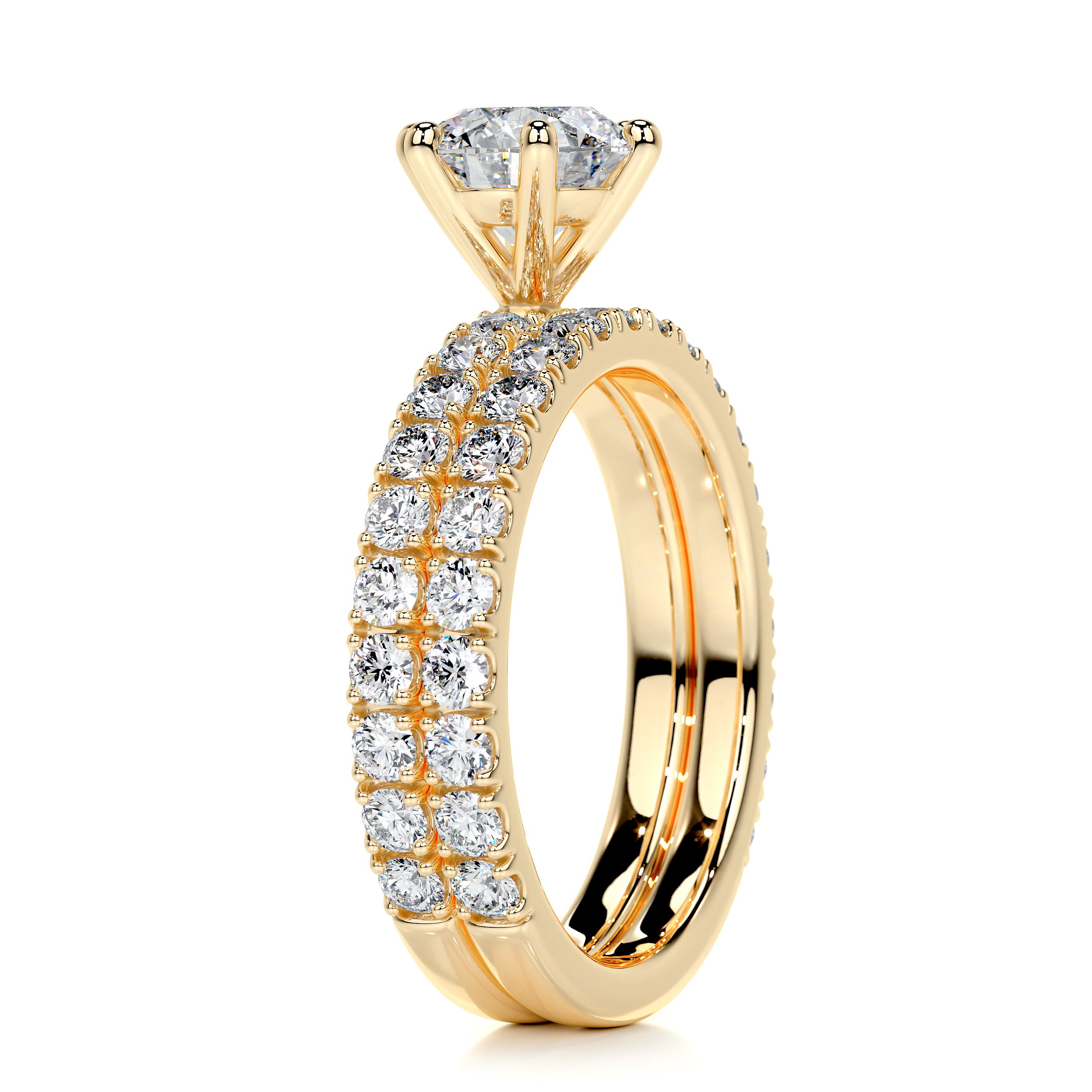 Jane Diamond Bridal Set -18K Yellow Gold