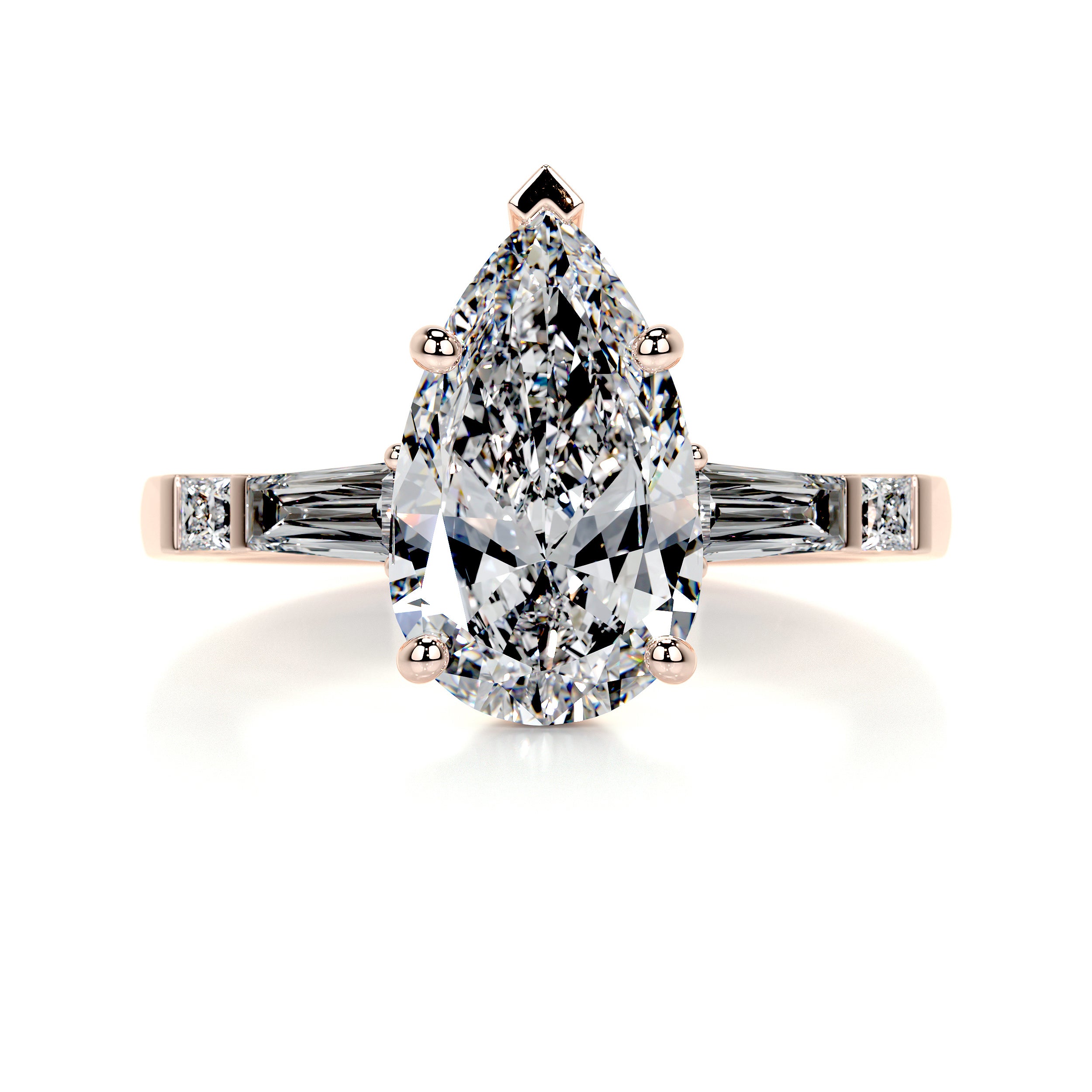 Keyshawna Diamond Engagement Ring -14K Rose Gold