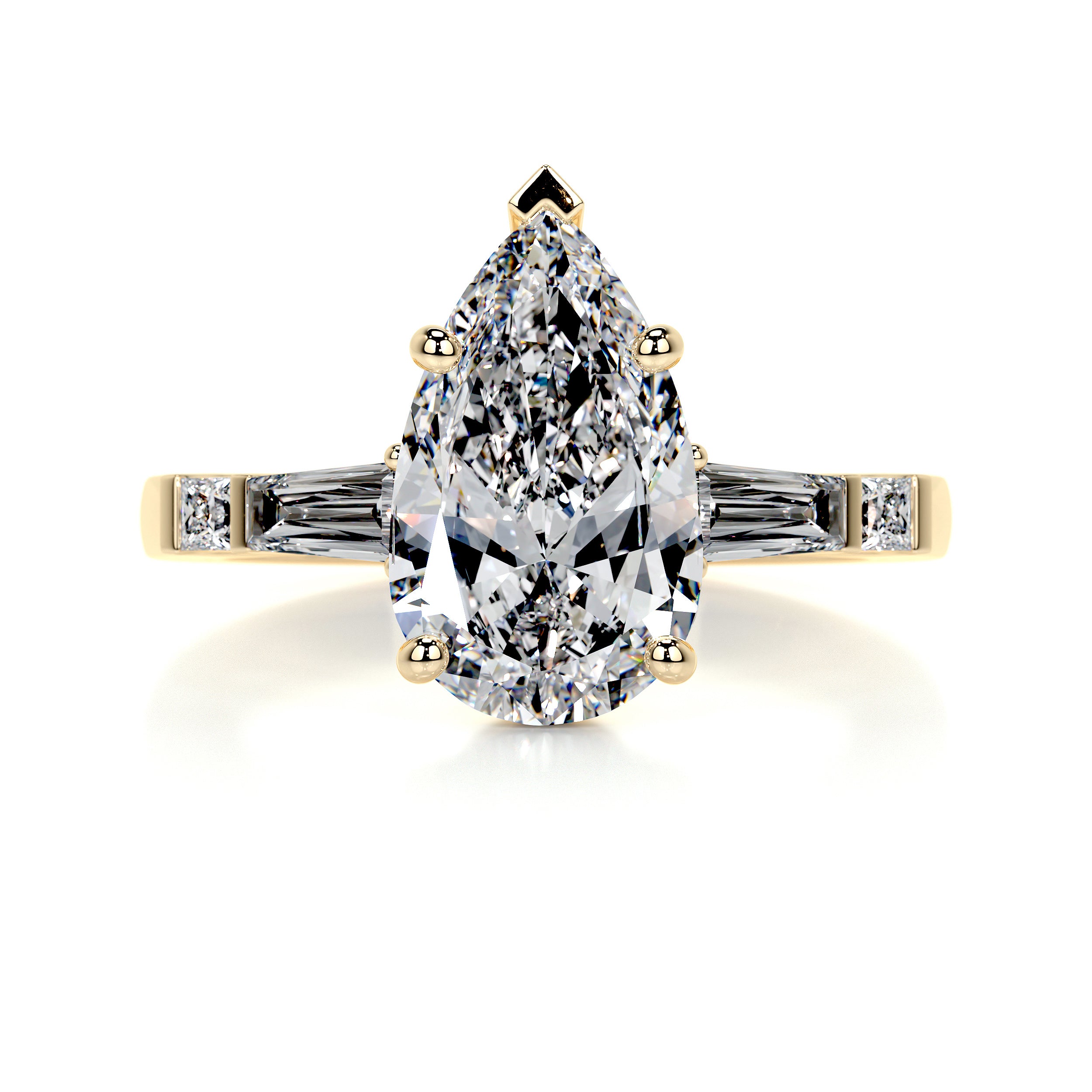 Keyshawna Diamond Engagement Ring -18K Yellow Gold