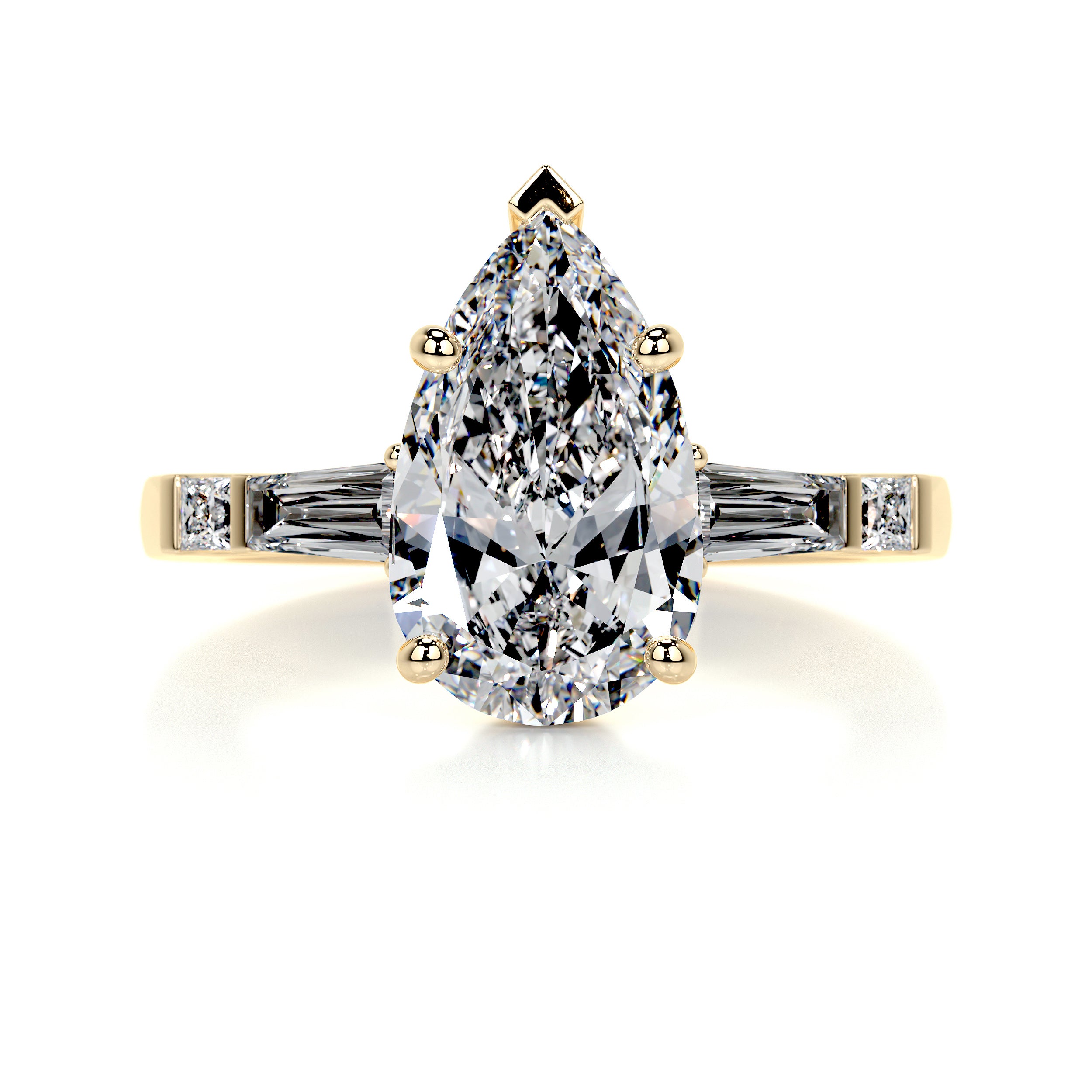 Keyshawna Diamond Engagement Ring -18K Yellow Gold