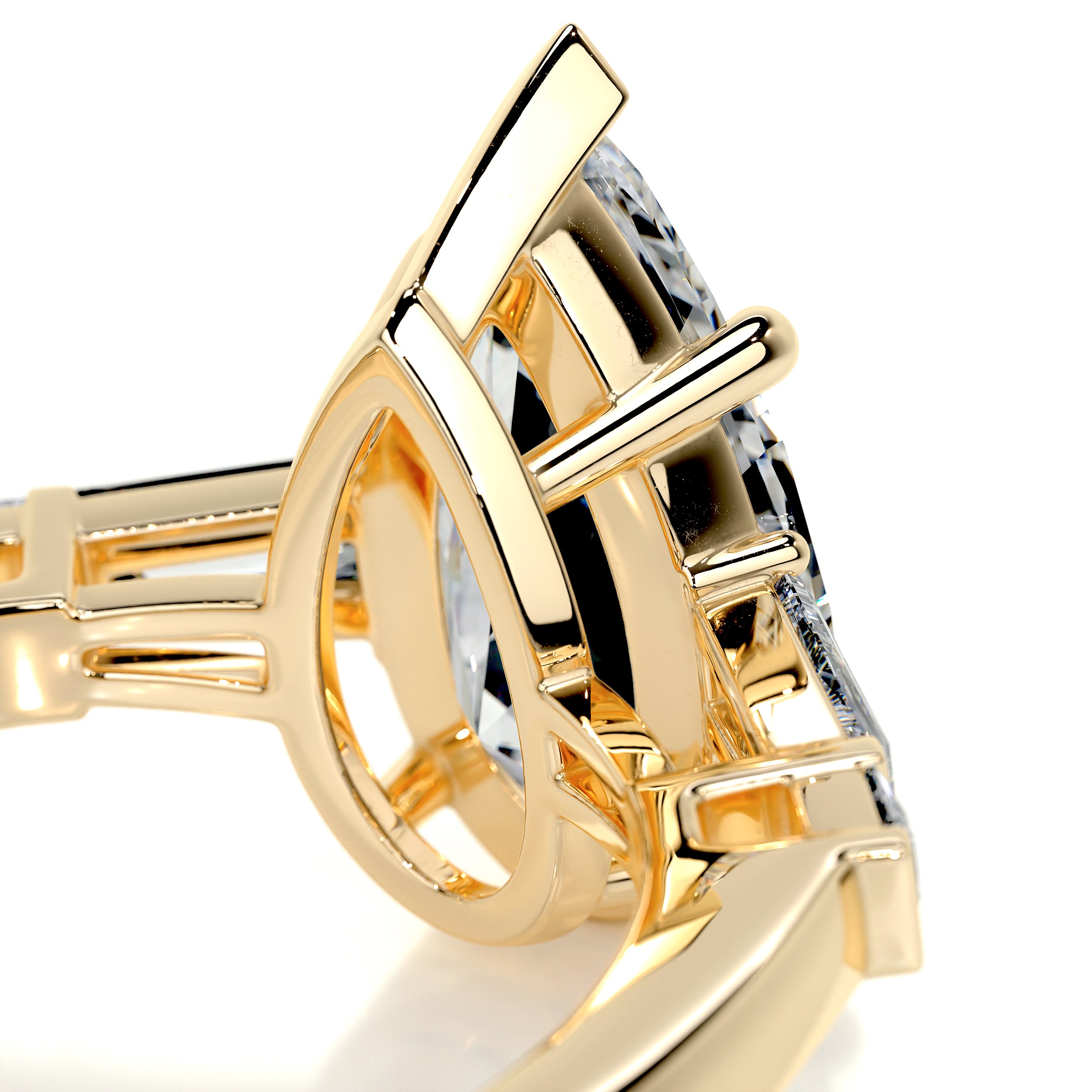 Keyshawna Diamond Engagement Ring -18K Yellow Gold