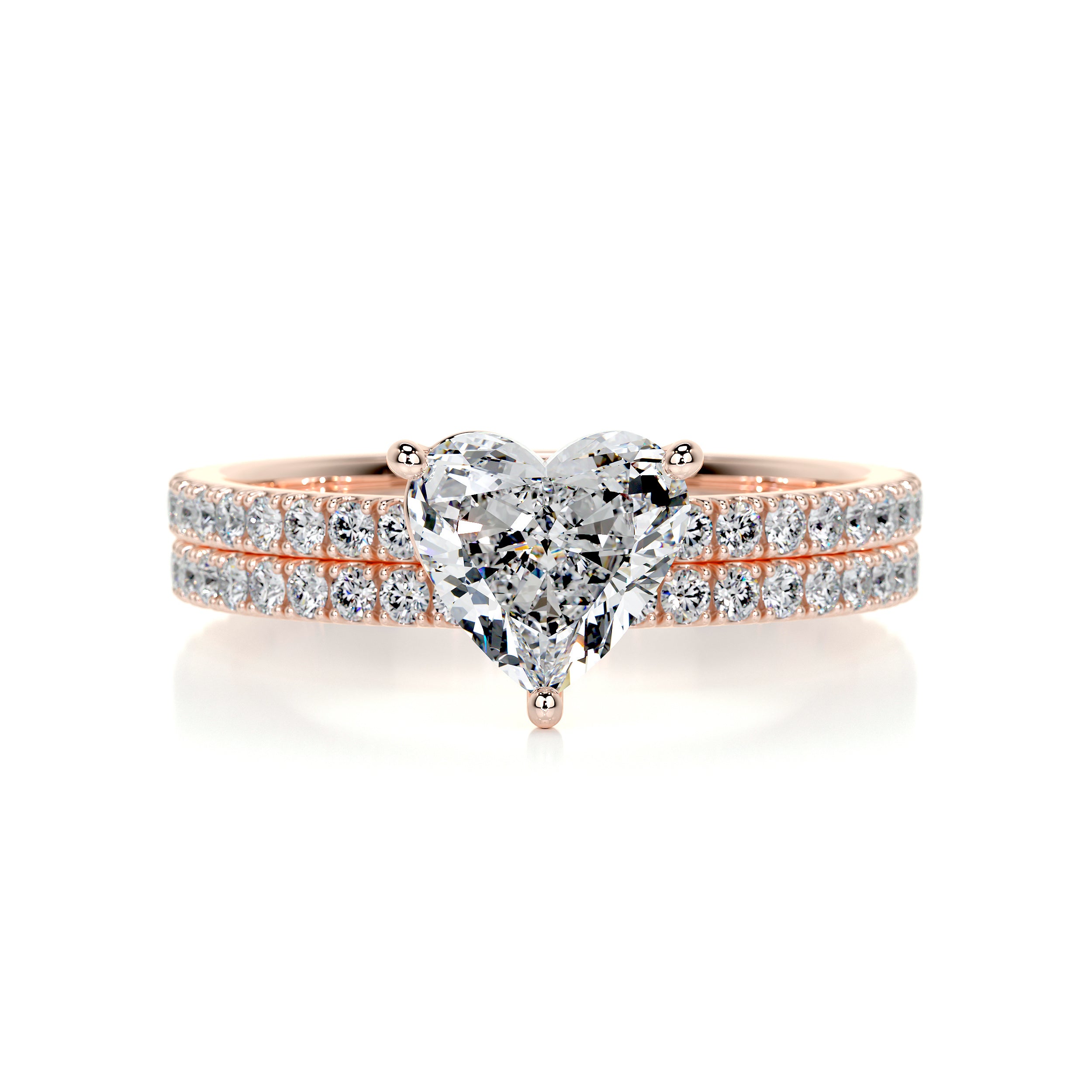 Stephanie Diamond Bridal Set (1.5 Carat) -14K Rose Gold