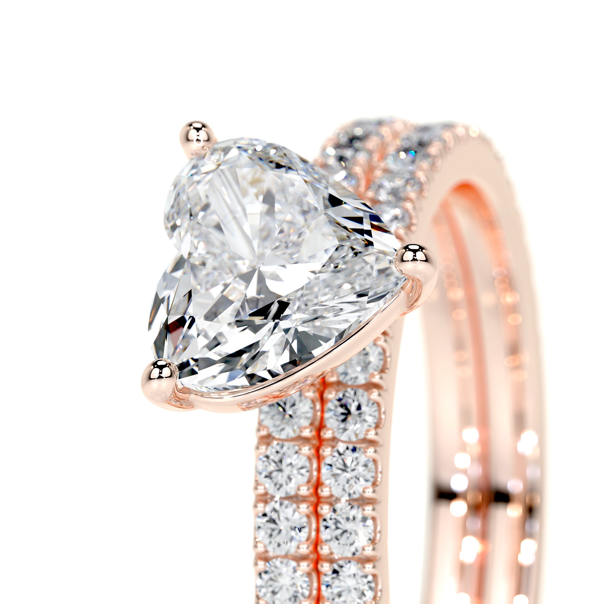 Stephanie Lab Grown Diamond Bridal Set -14K Rose Gold
