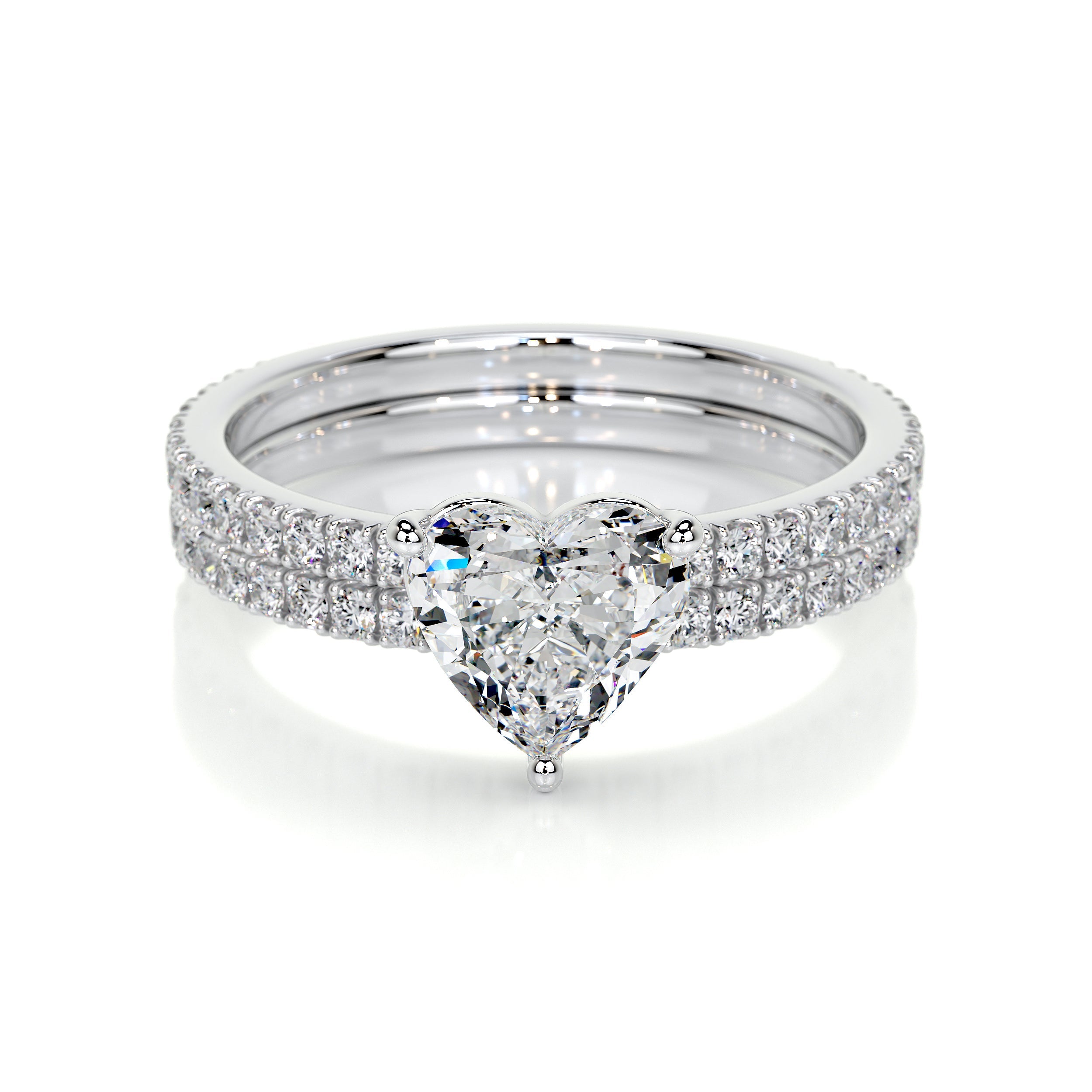 Stephanie Lab Grown Diamond Bridal Set -14K White Gold