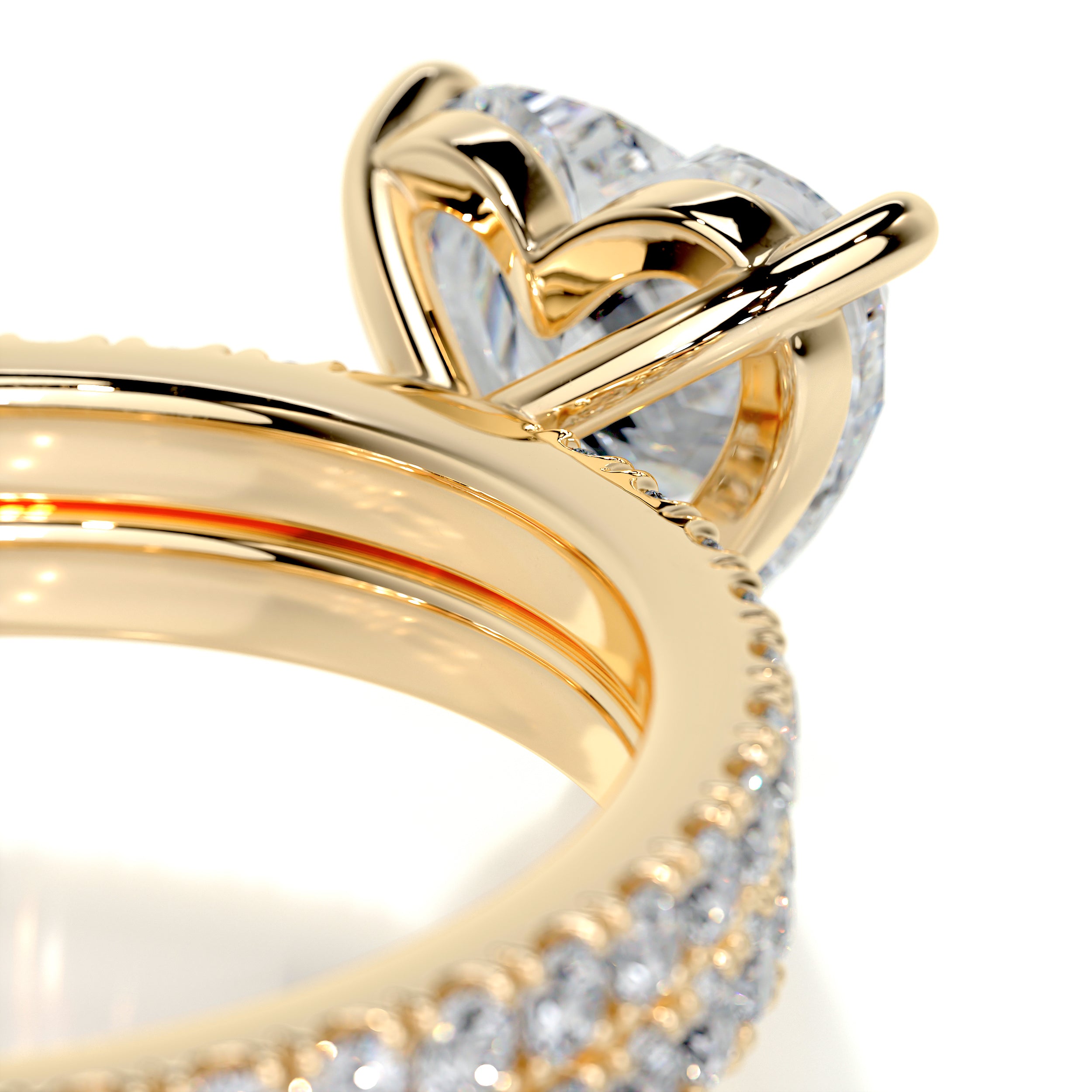 Stephanie Diamond Bridal Set -18K Yellow Gold