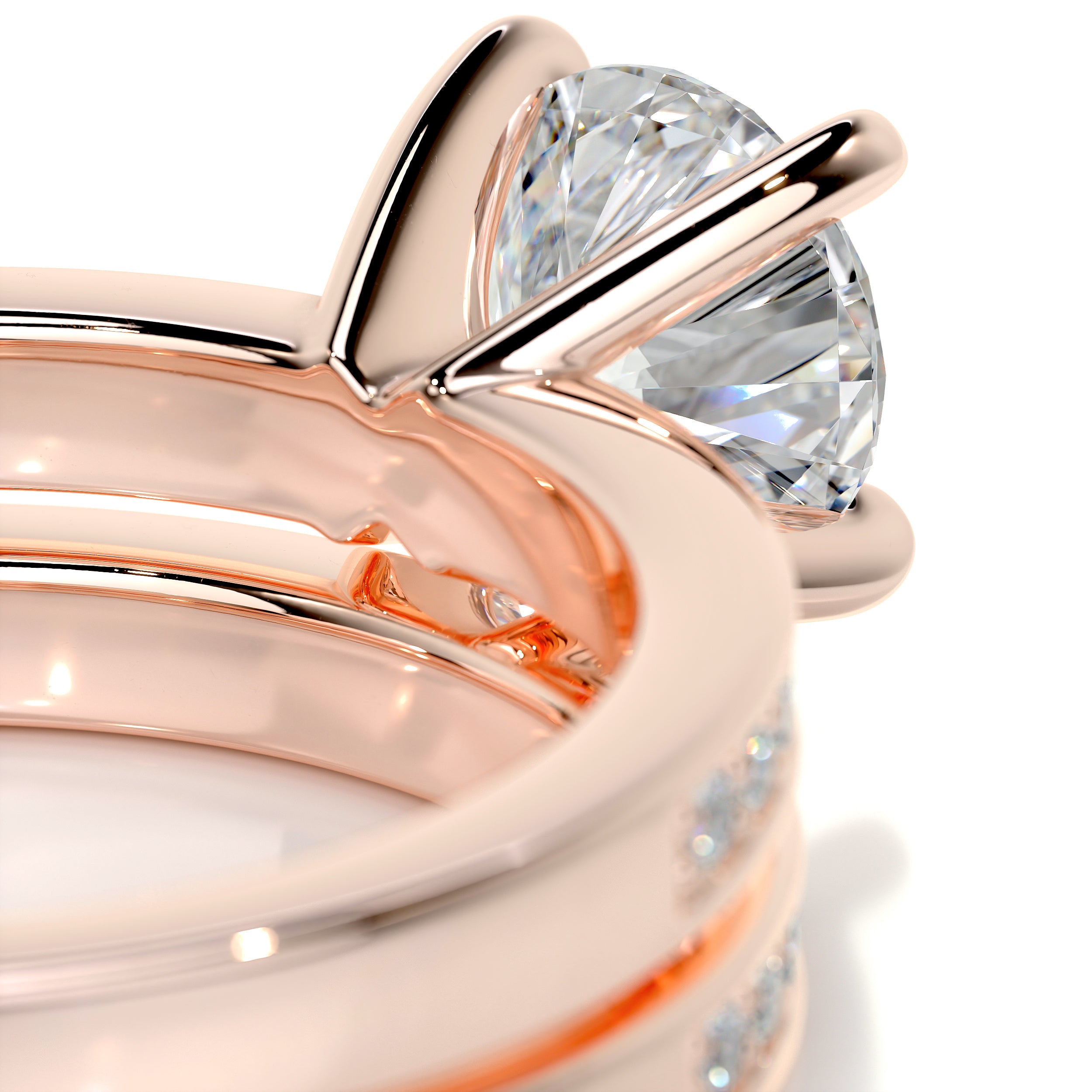 Giselle Diamond Bridal Set -14K Rose Gold