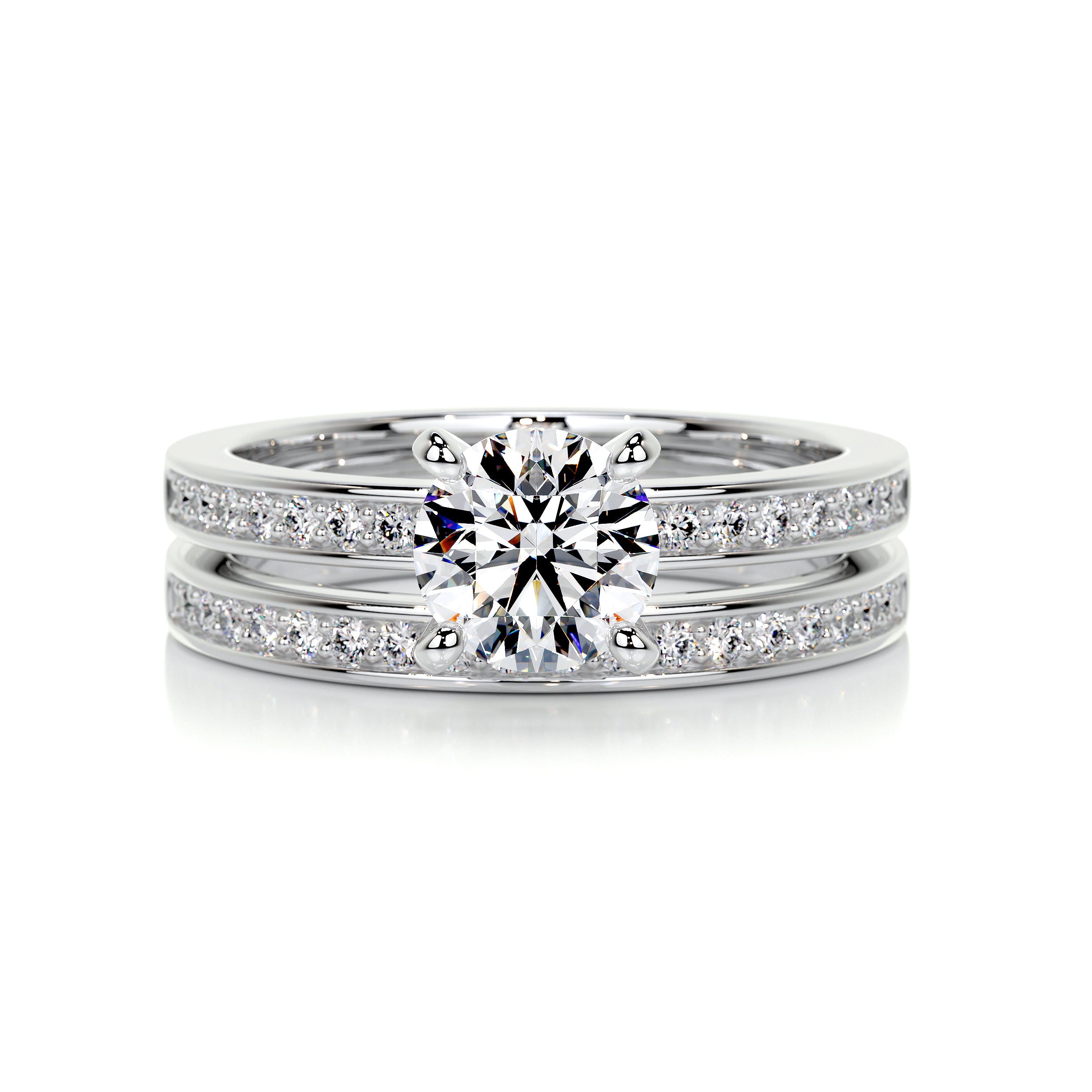 Giselle Diamond Bridal Set -14K White Gold