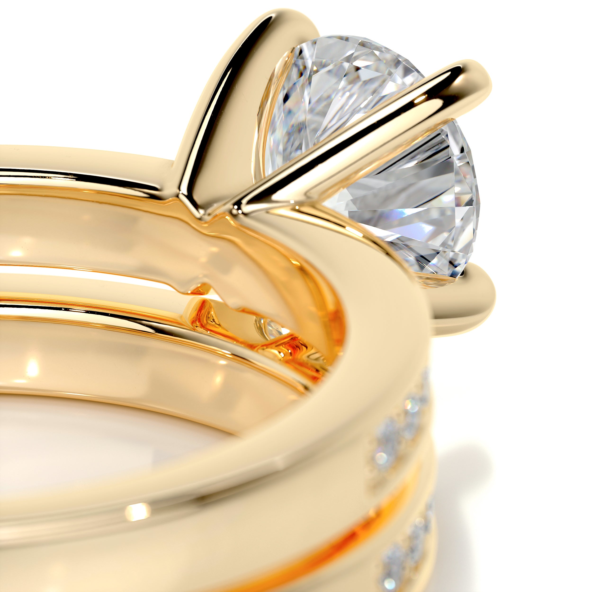Giselle Diamond Bridal Set -18K Yellow Gold