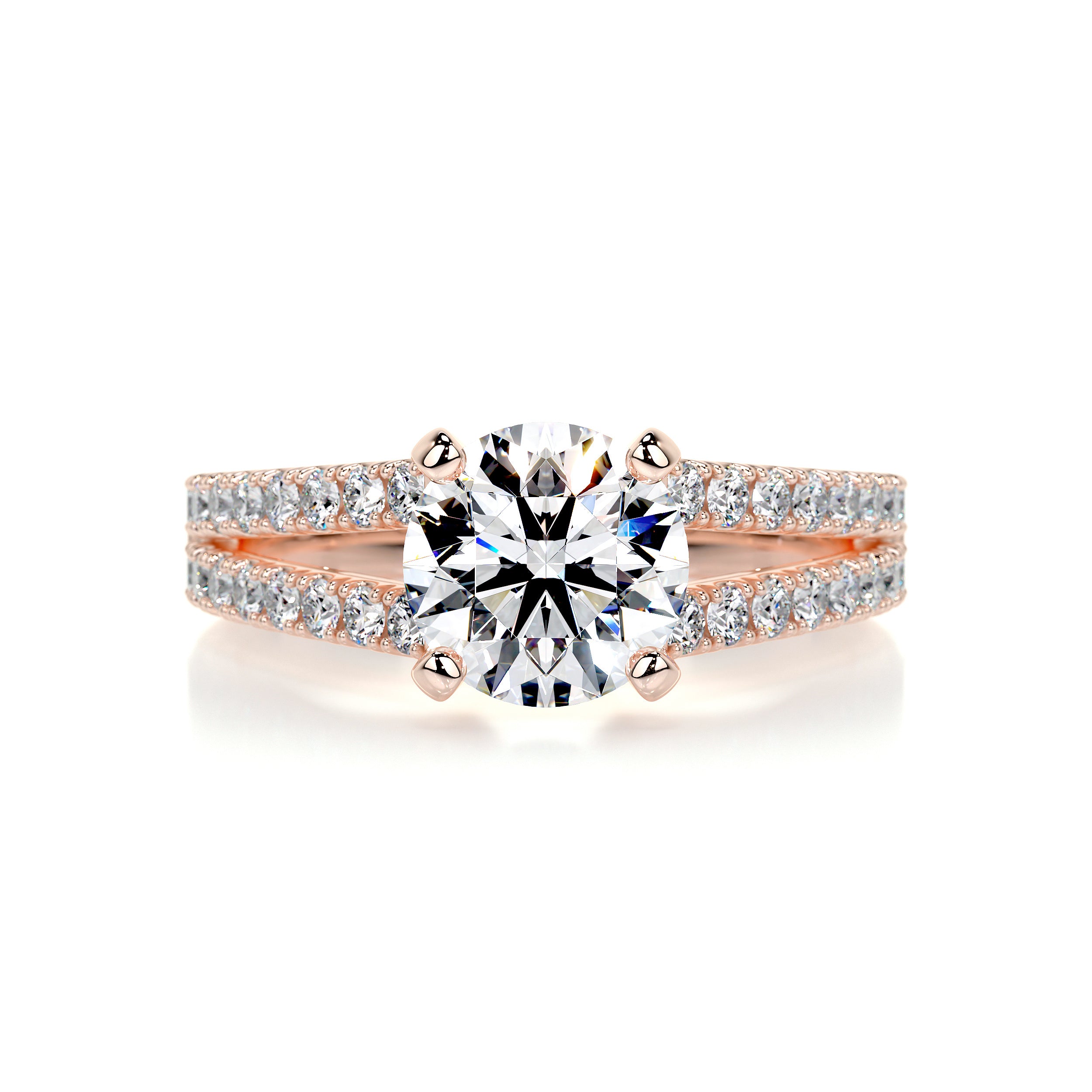 Sadie Diamond Engagement Ring (2 Carat) -14K Rose Gold