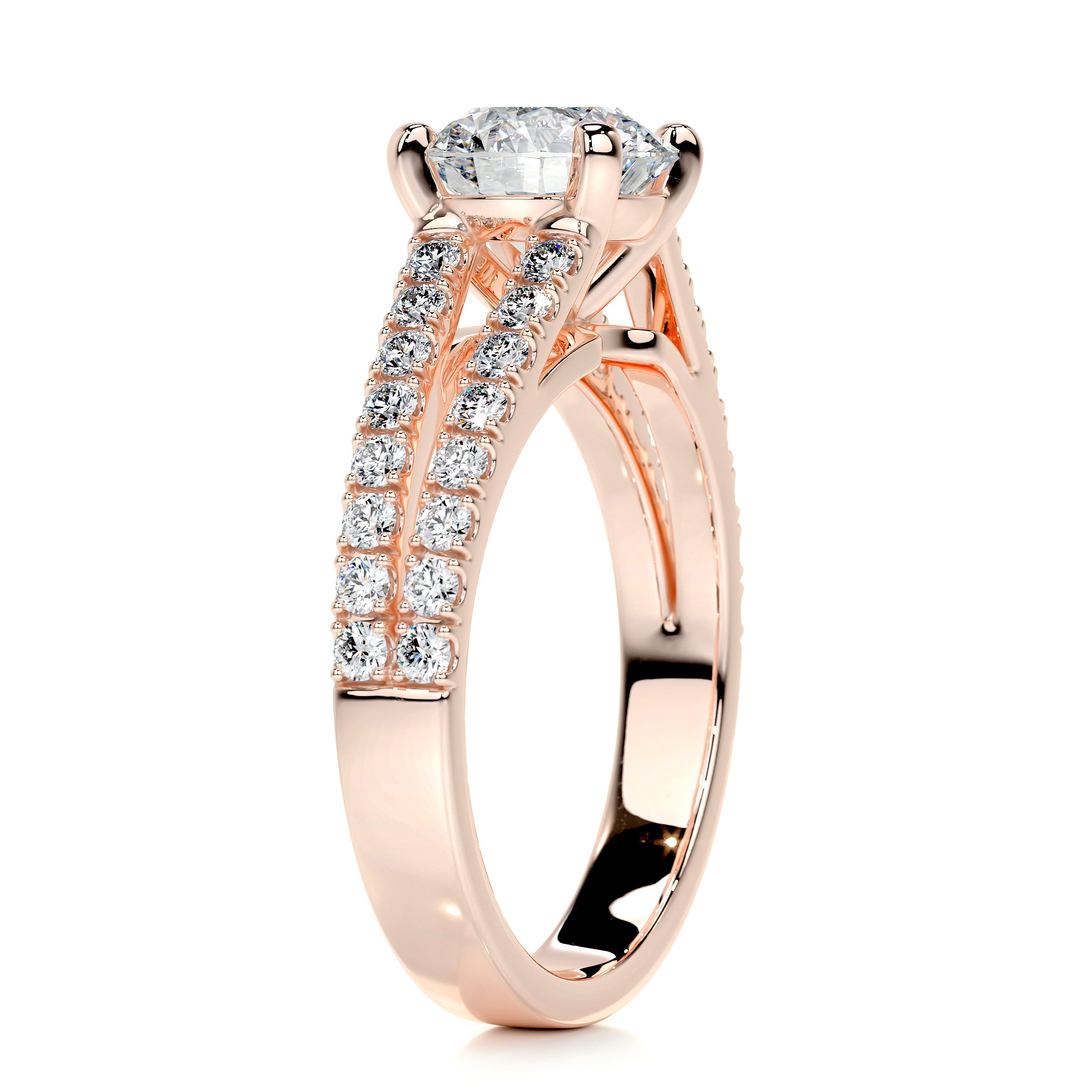 Sadie Diamond Engagement Ring (2 Carat) -14K Rose Gold