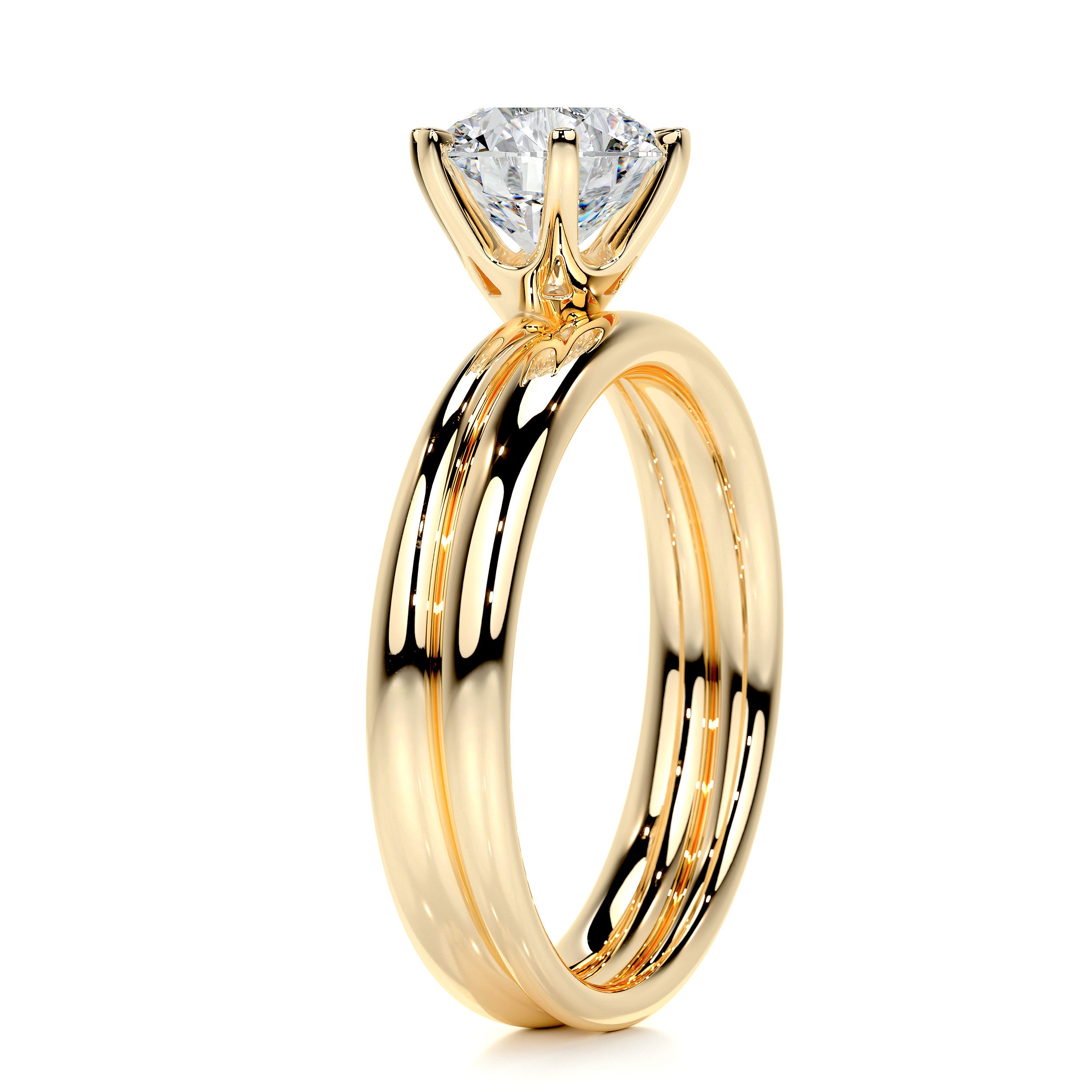 Samantha Diamond Bridal Set -18K Yellow Gold