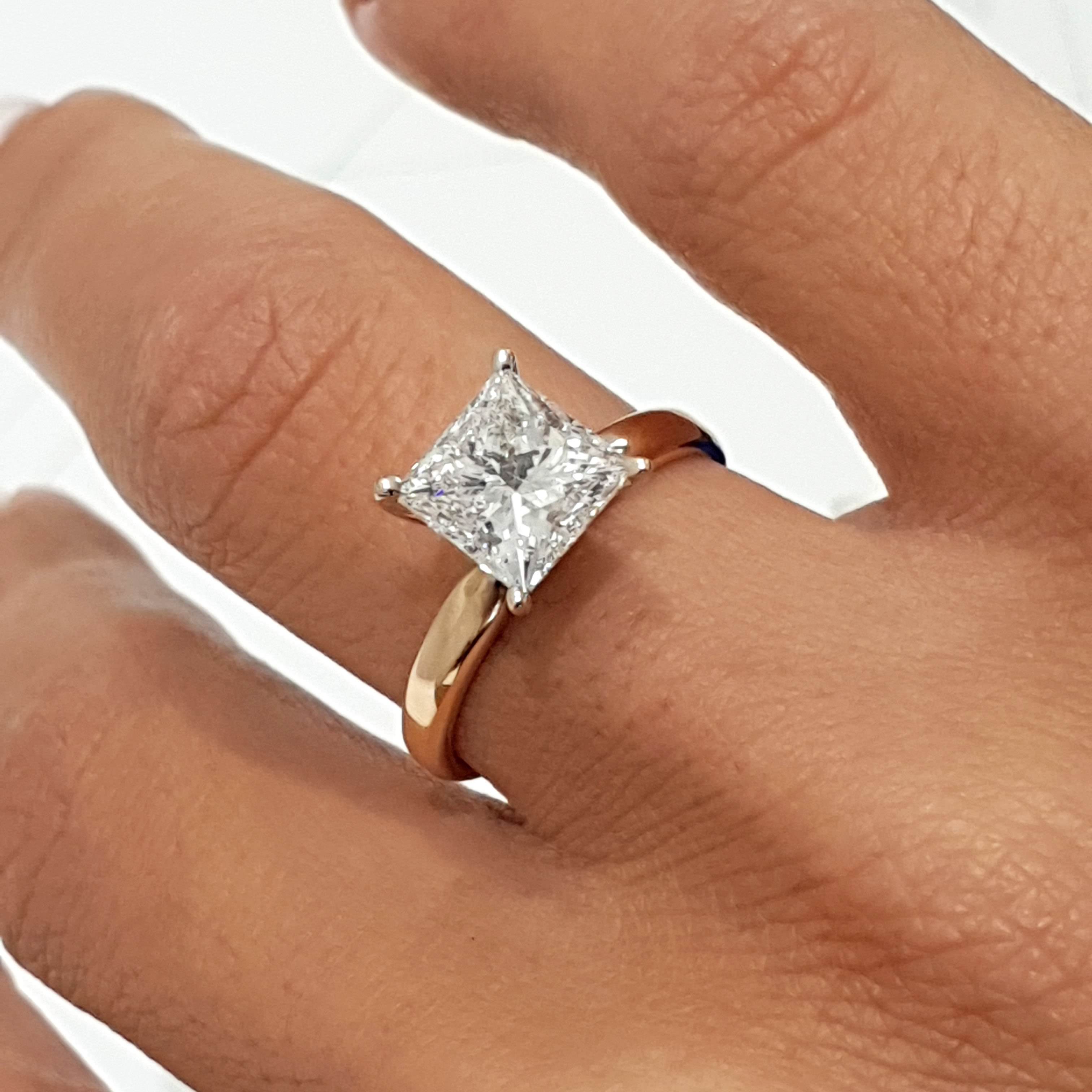 Jessica Diamond Engagement Ring -14K Rose Gold