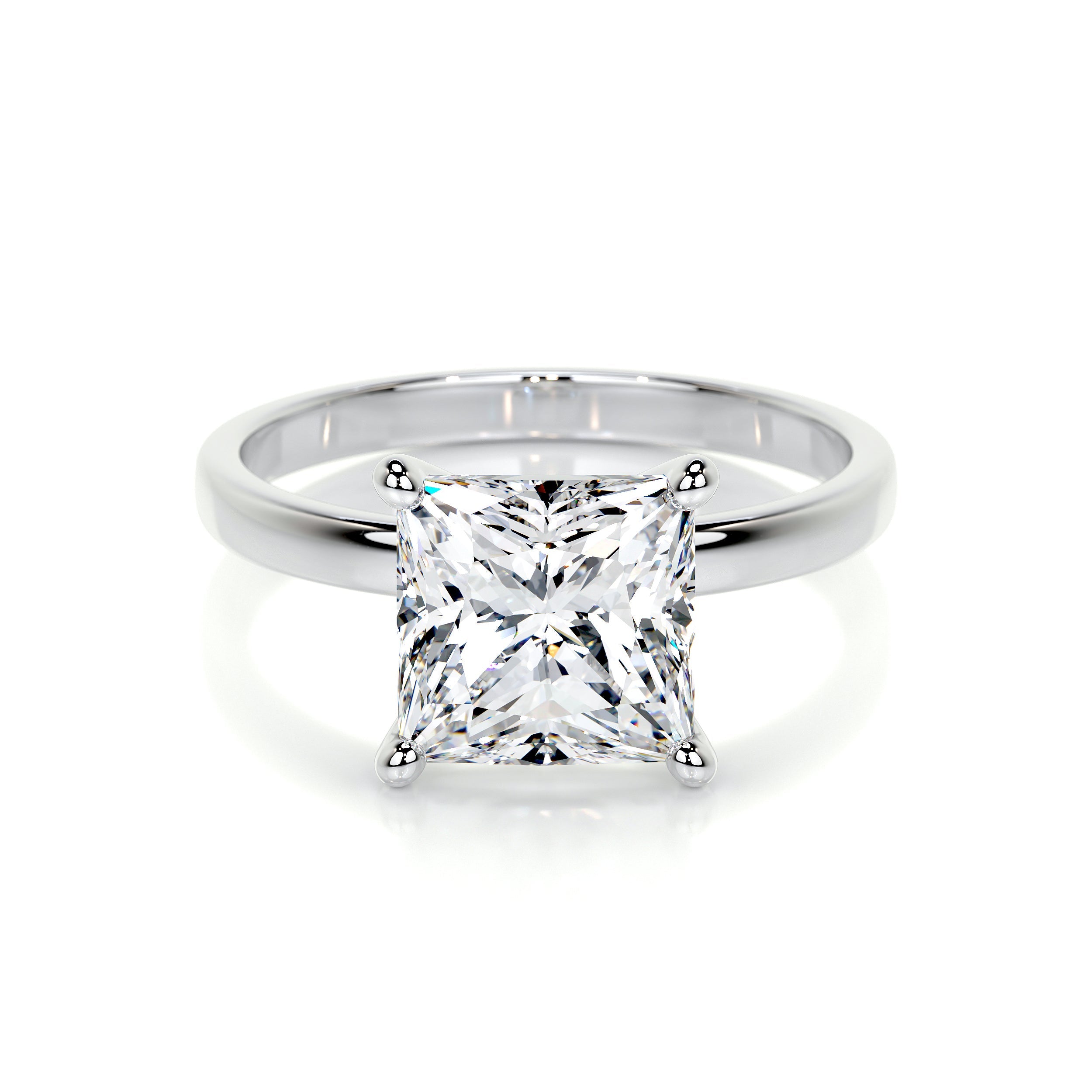 Jessica Lab Grown Diamond Ring   (3 Carat) -14K White Gold