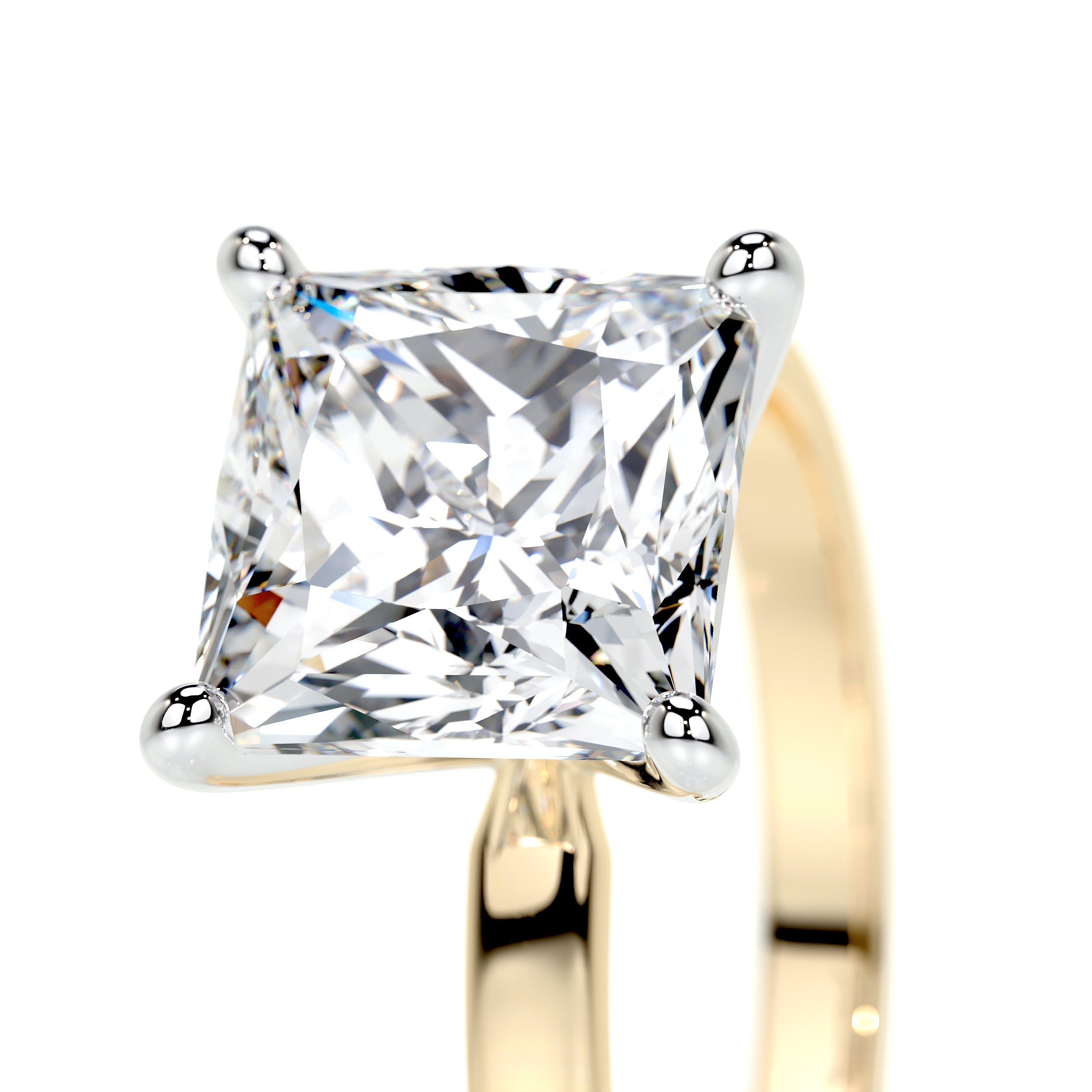 Jessica Lab Grown Diamond Ring   (3 Carat) -18K Yellow Gold