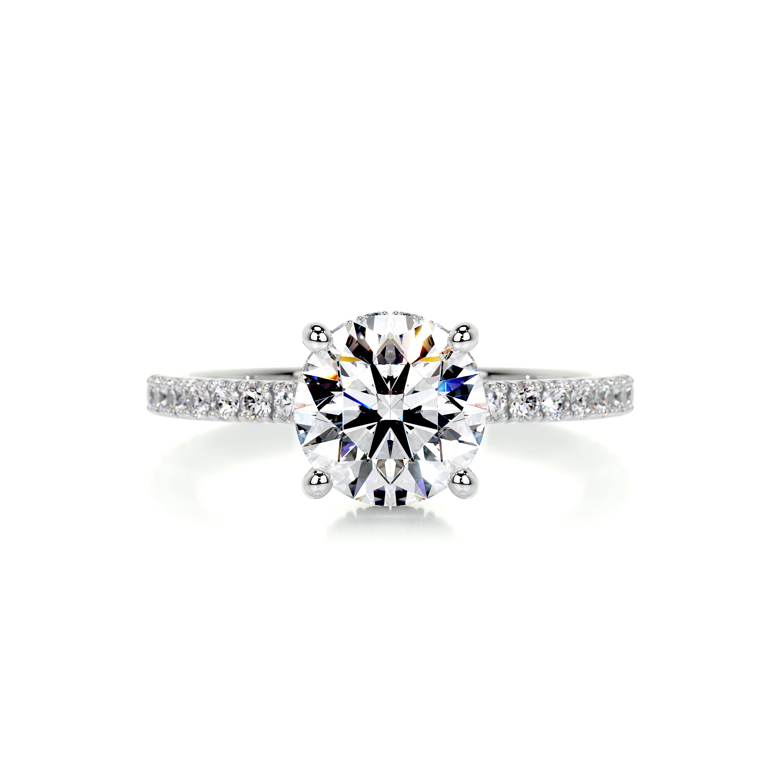 Vivienne Diamond Engagement Ring -14K White Gold