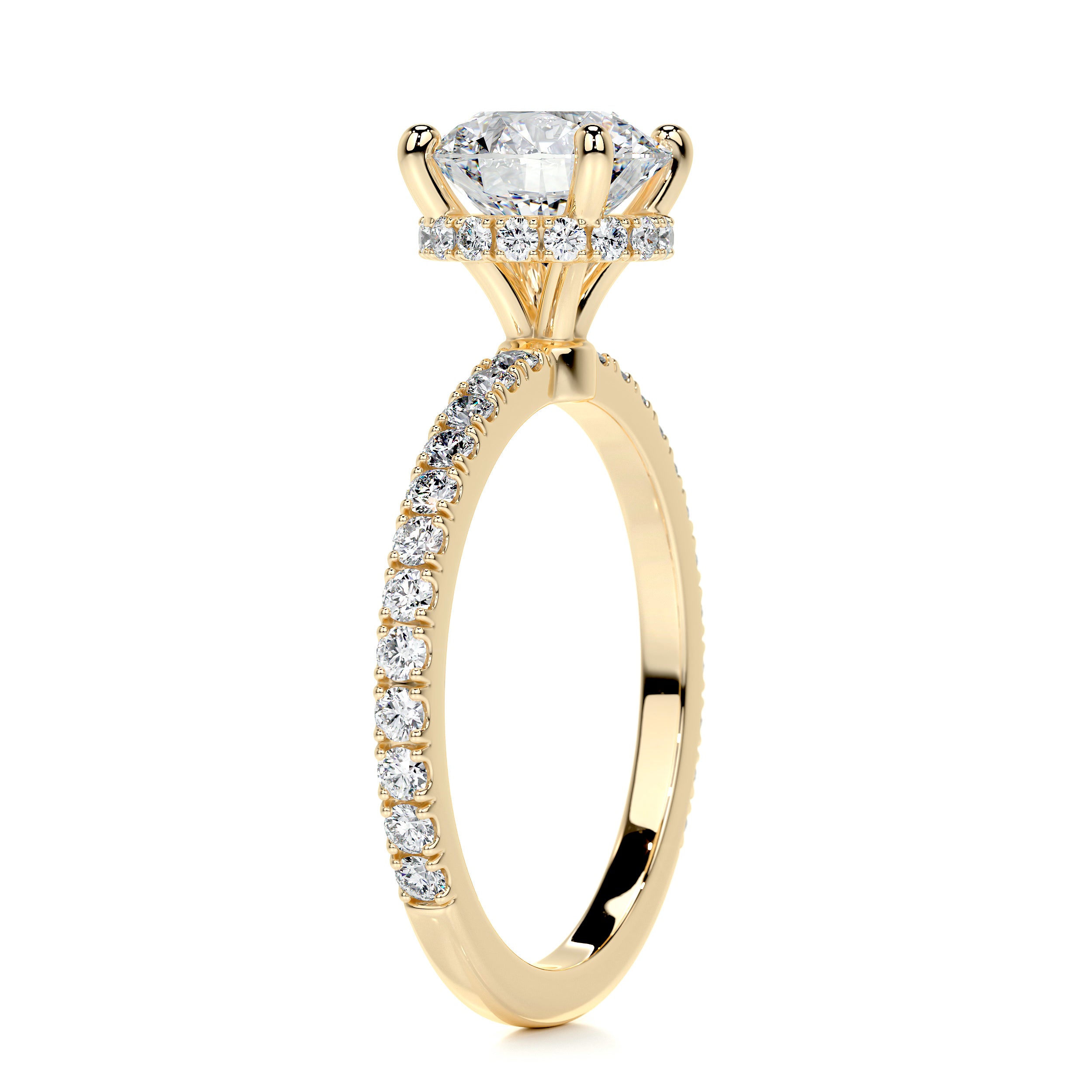 Vivienne Diamond Engagement Ring -18K Yellow Gold