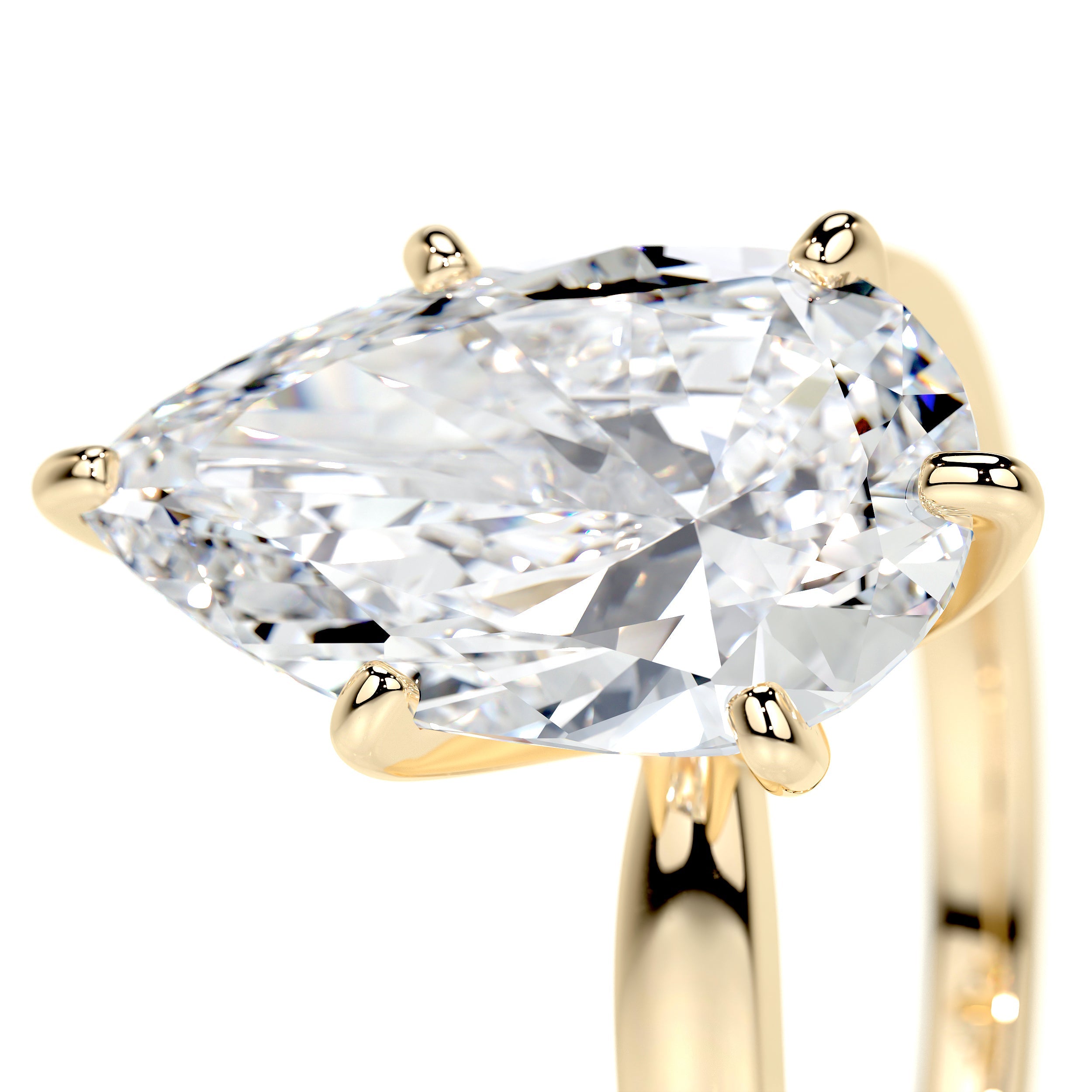 Adaline Lab Grown Diamond Ring (5 Carat) -18K Yellow Gold