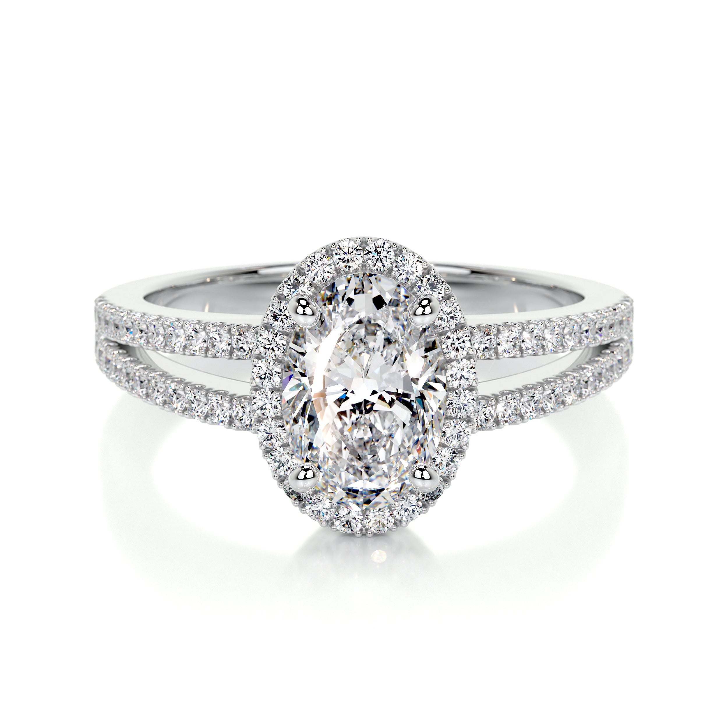Brielle Lab Grown Diamond Ring   (1.2 Carat) -14K White Gold