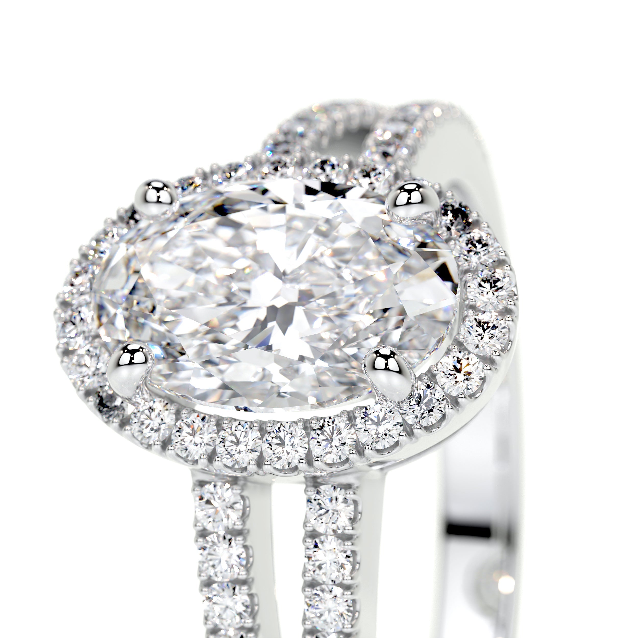 Brielle Lab Grown Diamond Ring (1.2 Carat) -14K White Gold