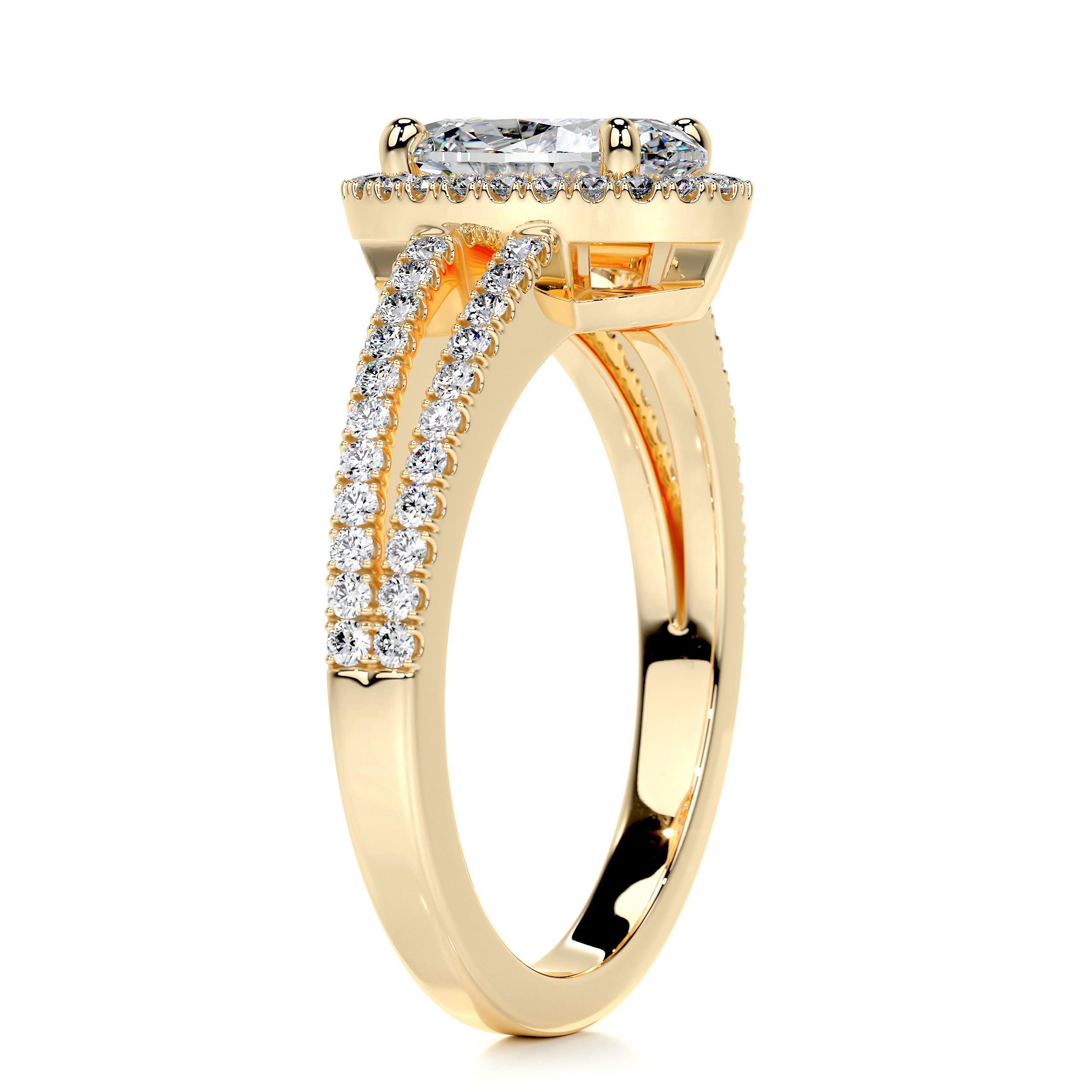 Brielle Diamond Engagement Ring -18K Yellow Gold