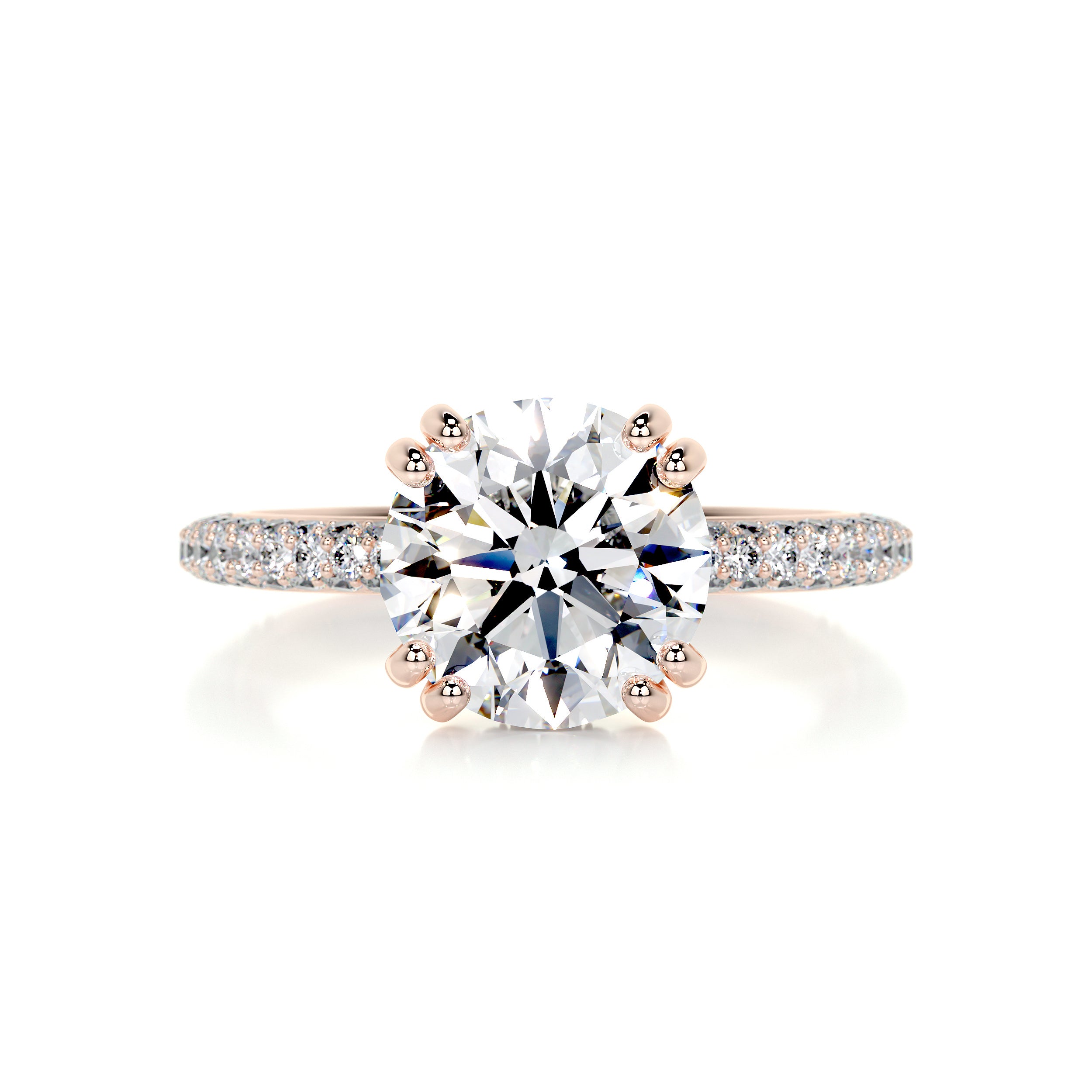 Lorena Diamond Engagement Ring -14K Rose Gold