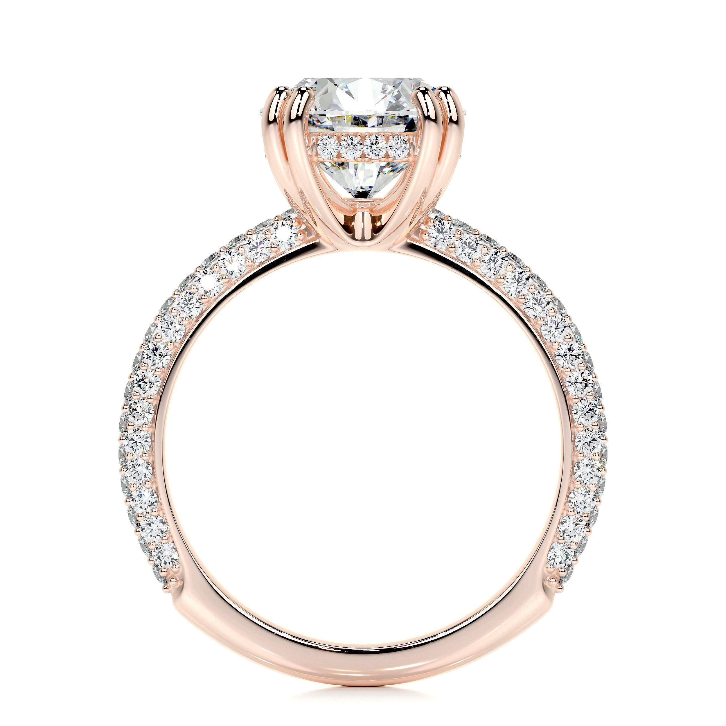 Lorena Lab Grown Diamond Ring (3.5 Carat) -14K Rose Gold