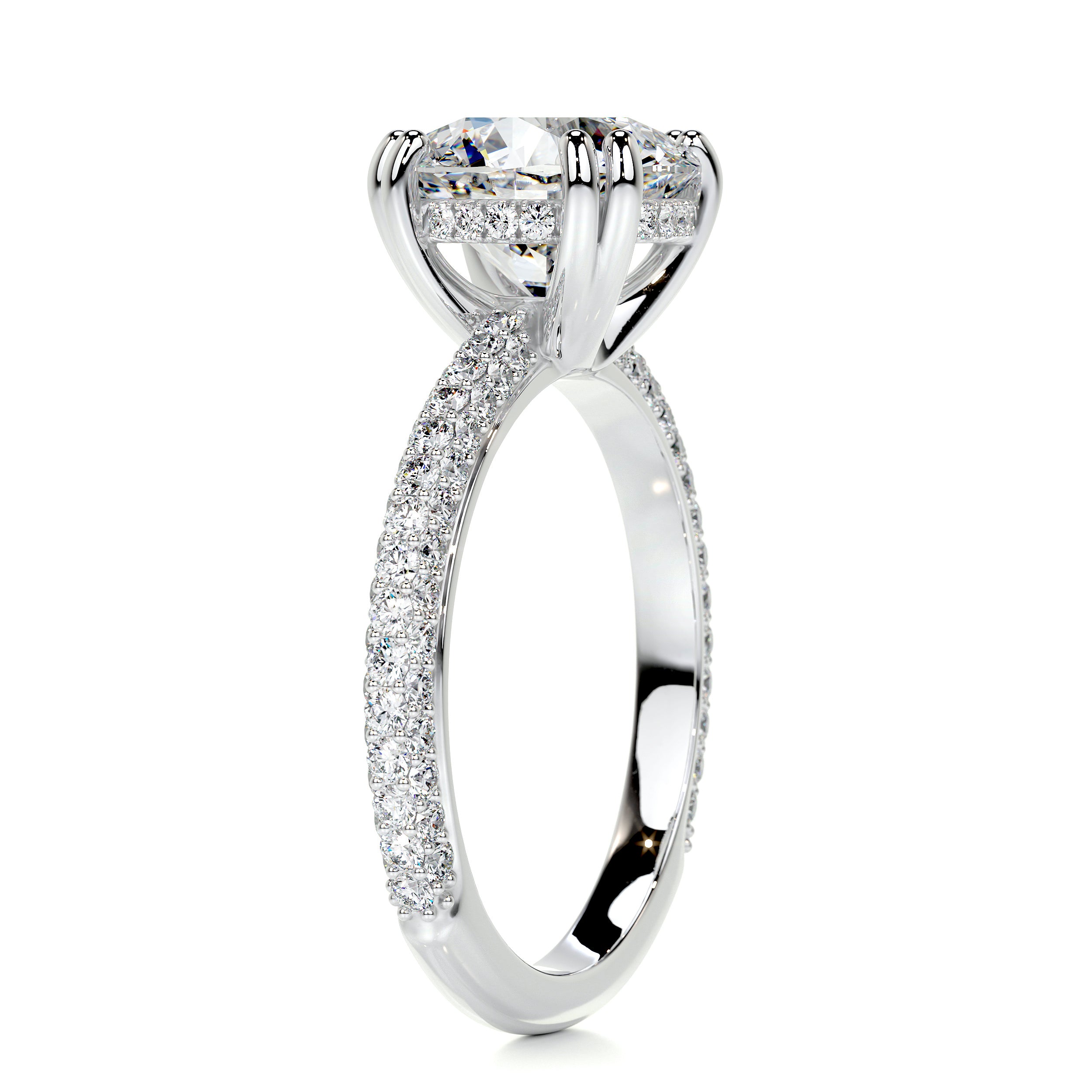 Lorena Diamond Engagement Ring -14K White Gold