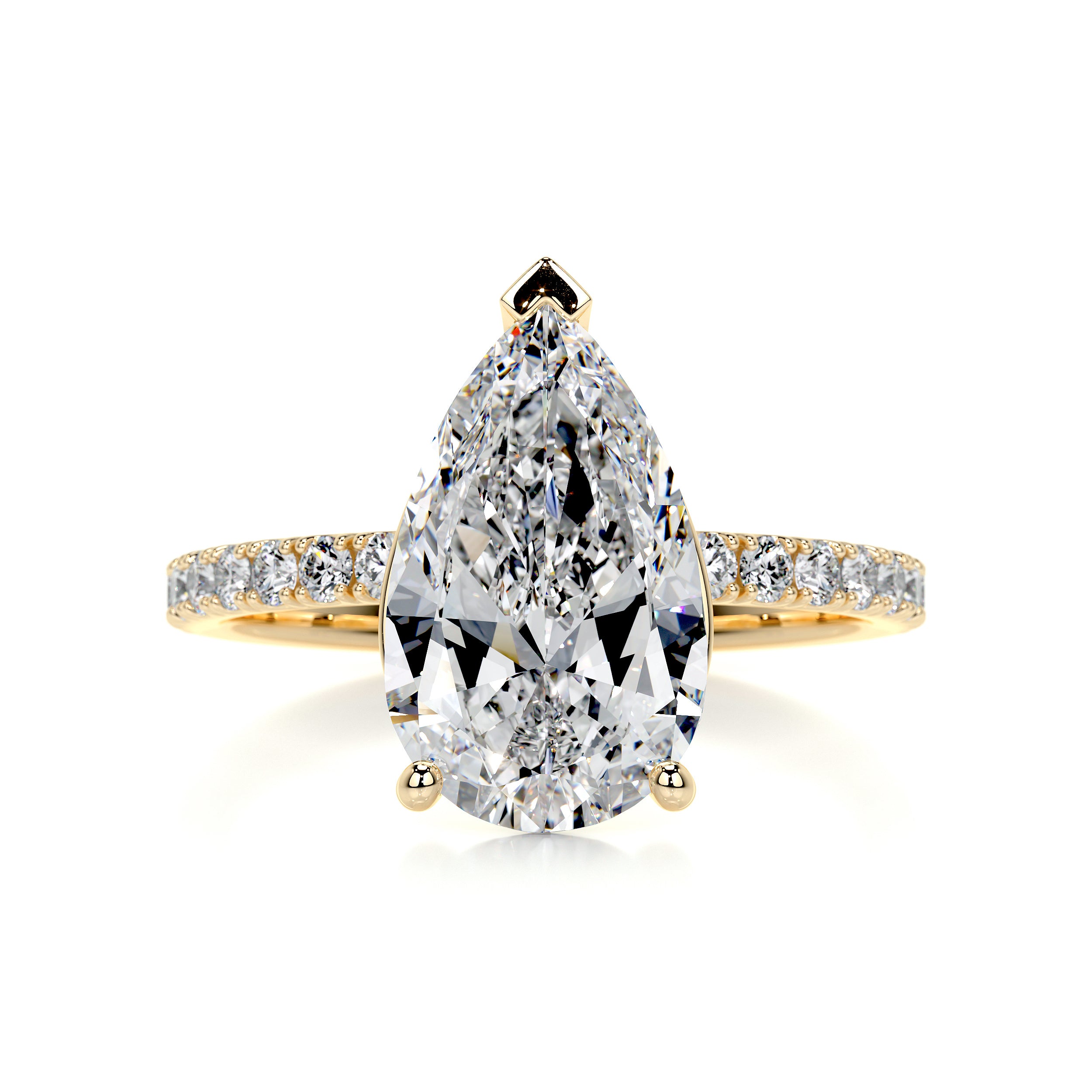 Jenny Diamond Engagement Ring -18K Yellow Gold