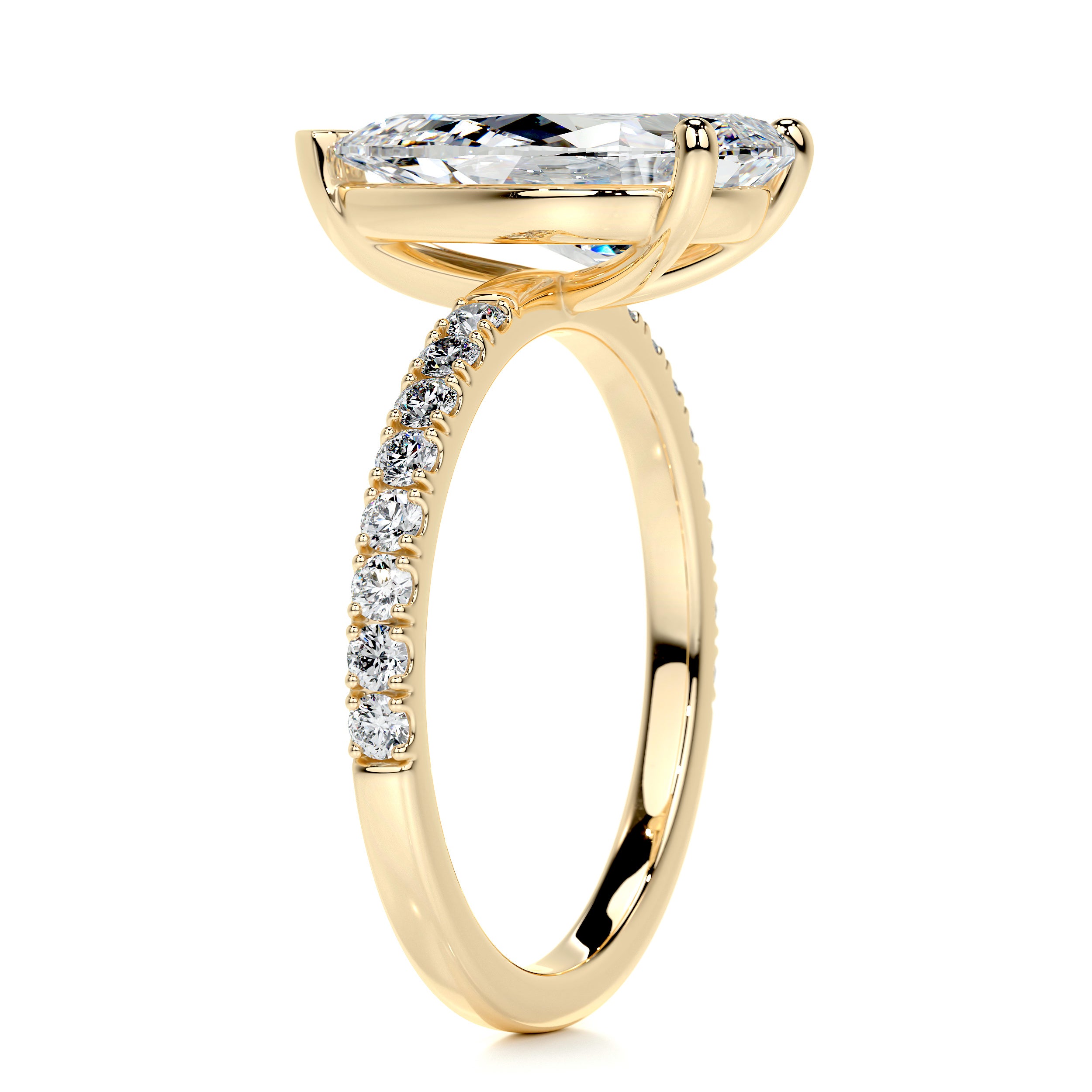 Jenny Diamond Engagement Ring -18K Yellow Gold