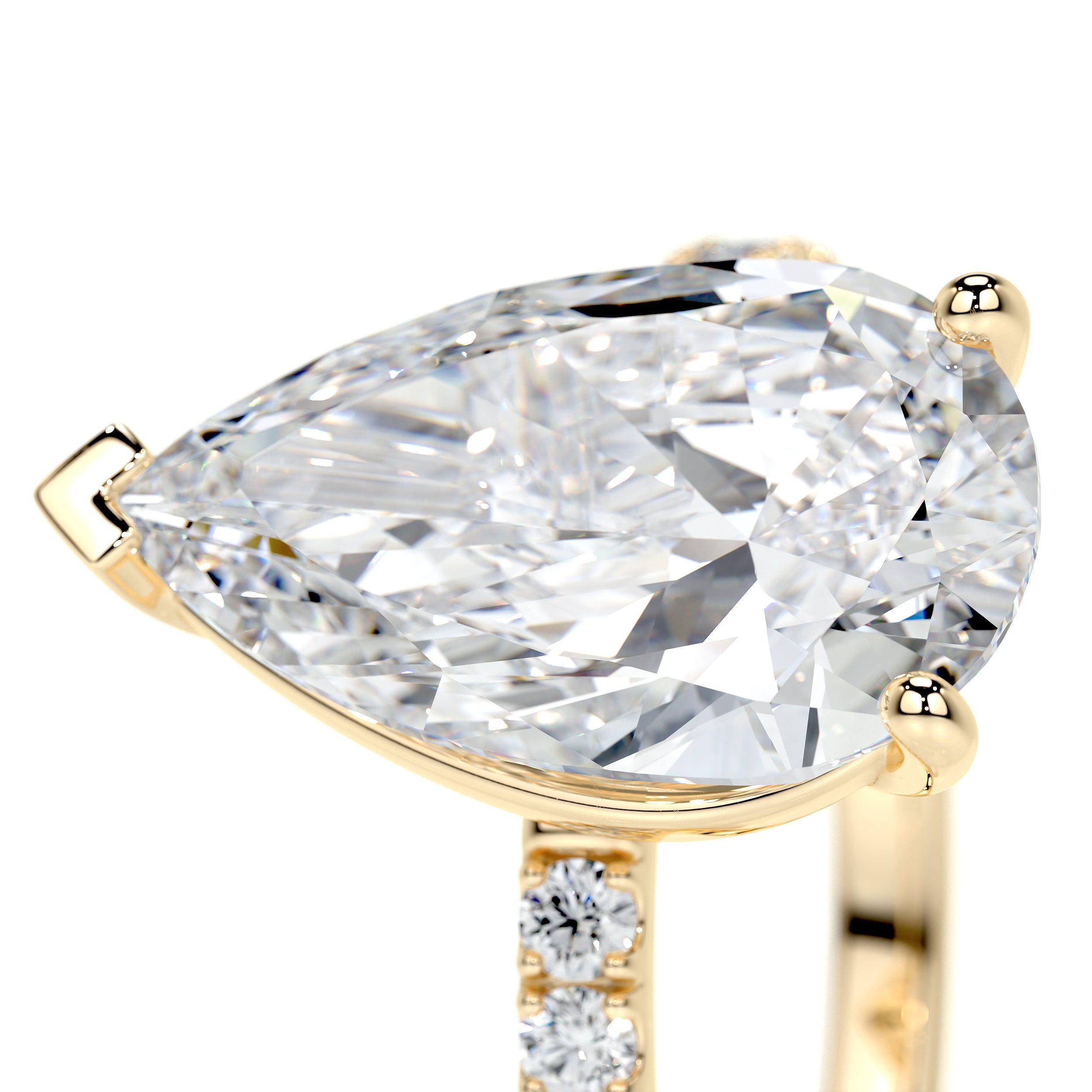 Jenny Lab Grown Diamond Ring   (5.5 Carat) -18K Yellow Gold