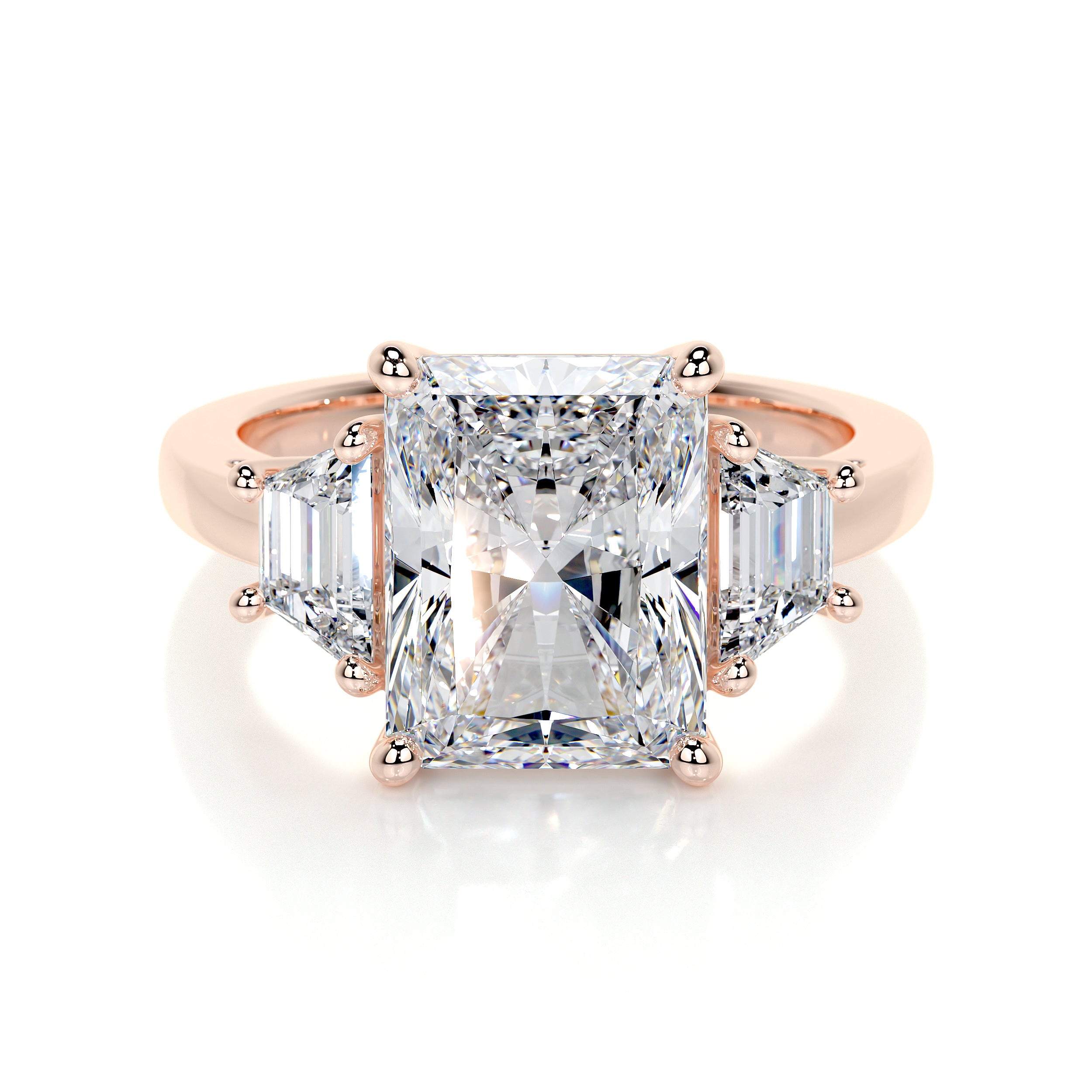 Skylar Lab Grown Diamond Ring (3.5 Carat) -14K Rose Gold