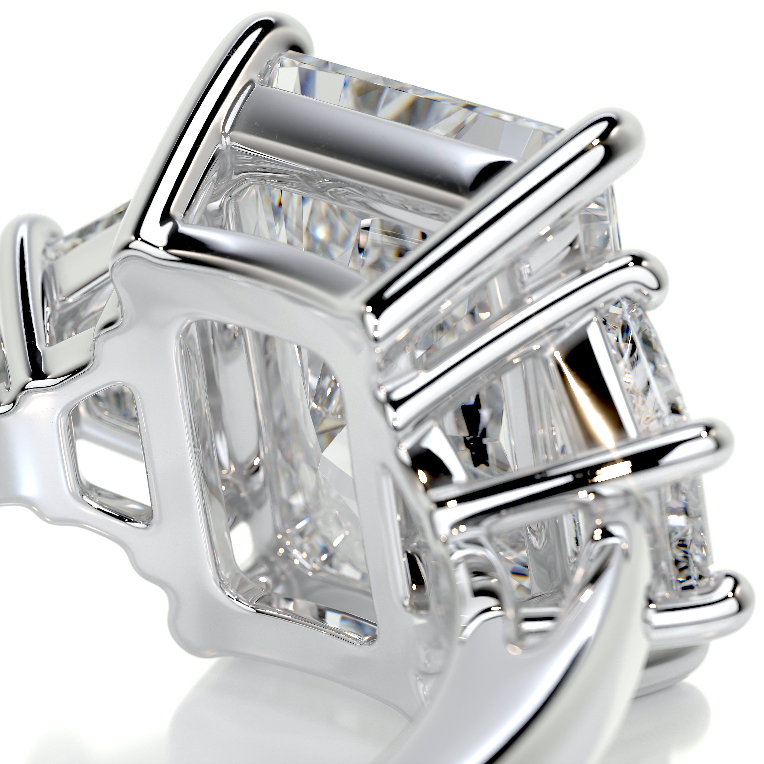Skylar Diamond Engagement Ring -18K White Gold