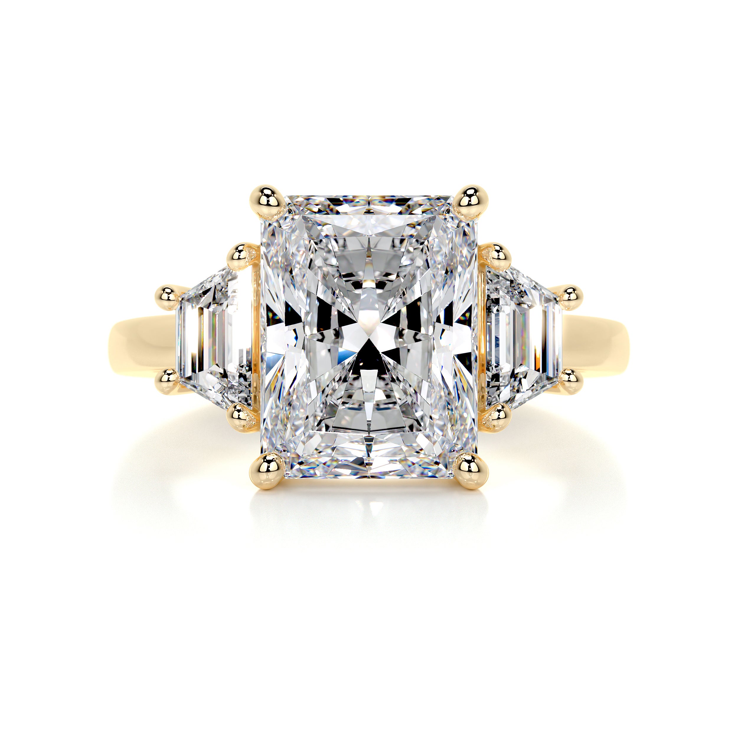 Skylar Diamond Engagement Ring -18K Yellow Gold