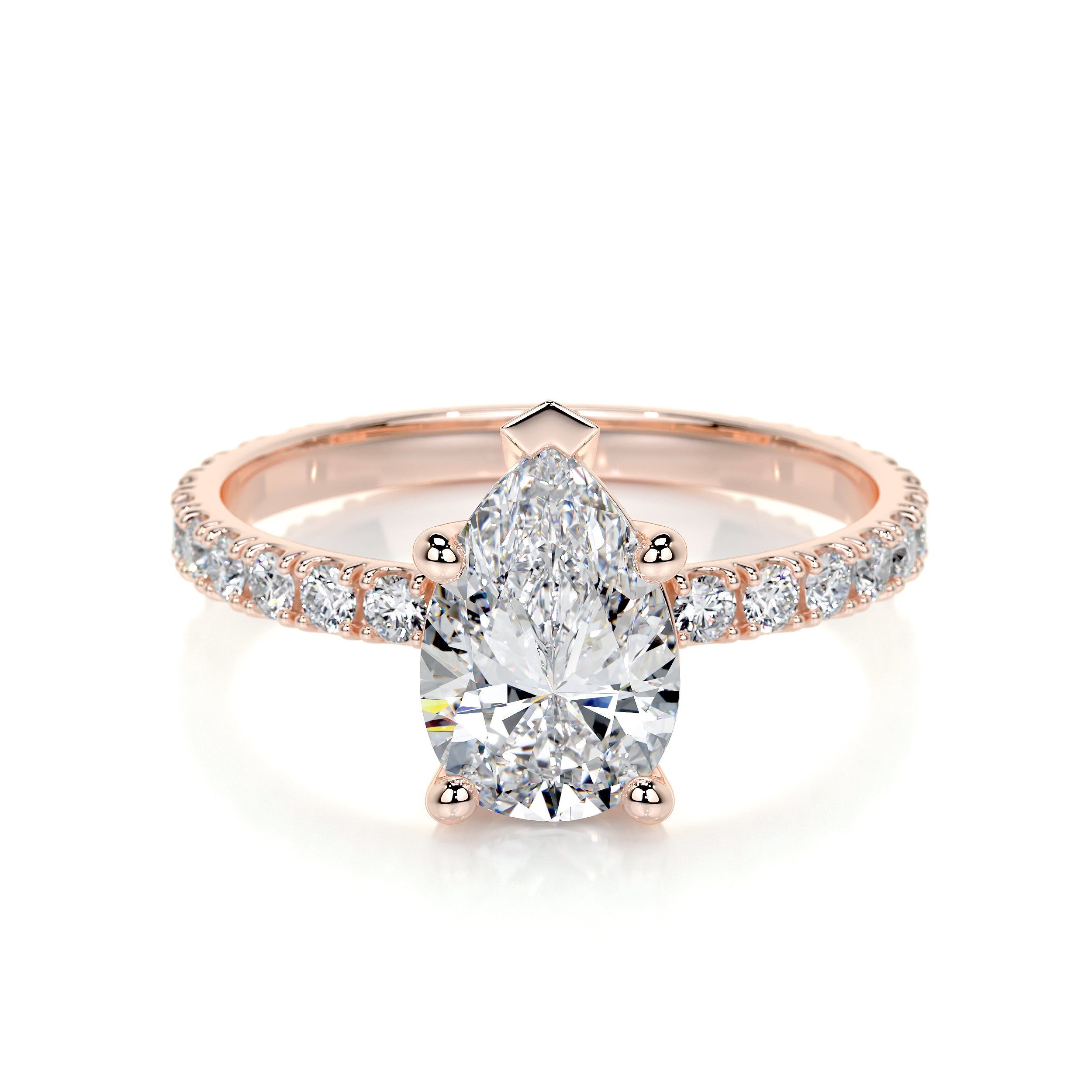 Hailey Lab Grown Diamond Ring (2 Carat) -14K Rose Gold