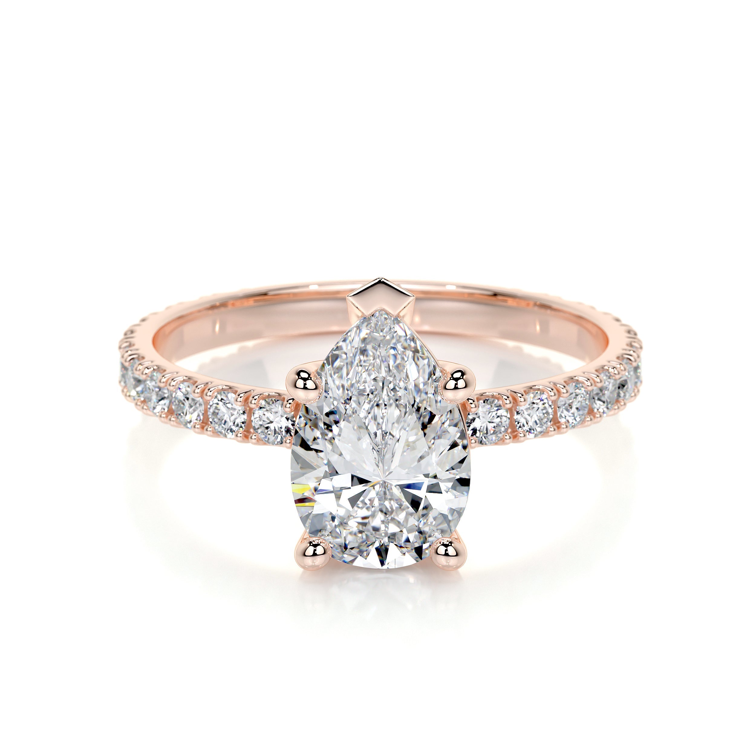 Hailey Lab Grown Diamond Ring   (2 Carat) -14K Rose Gold