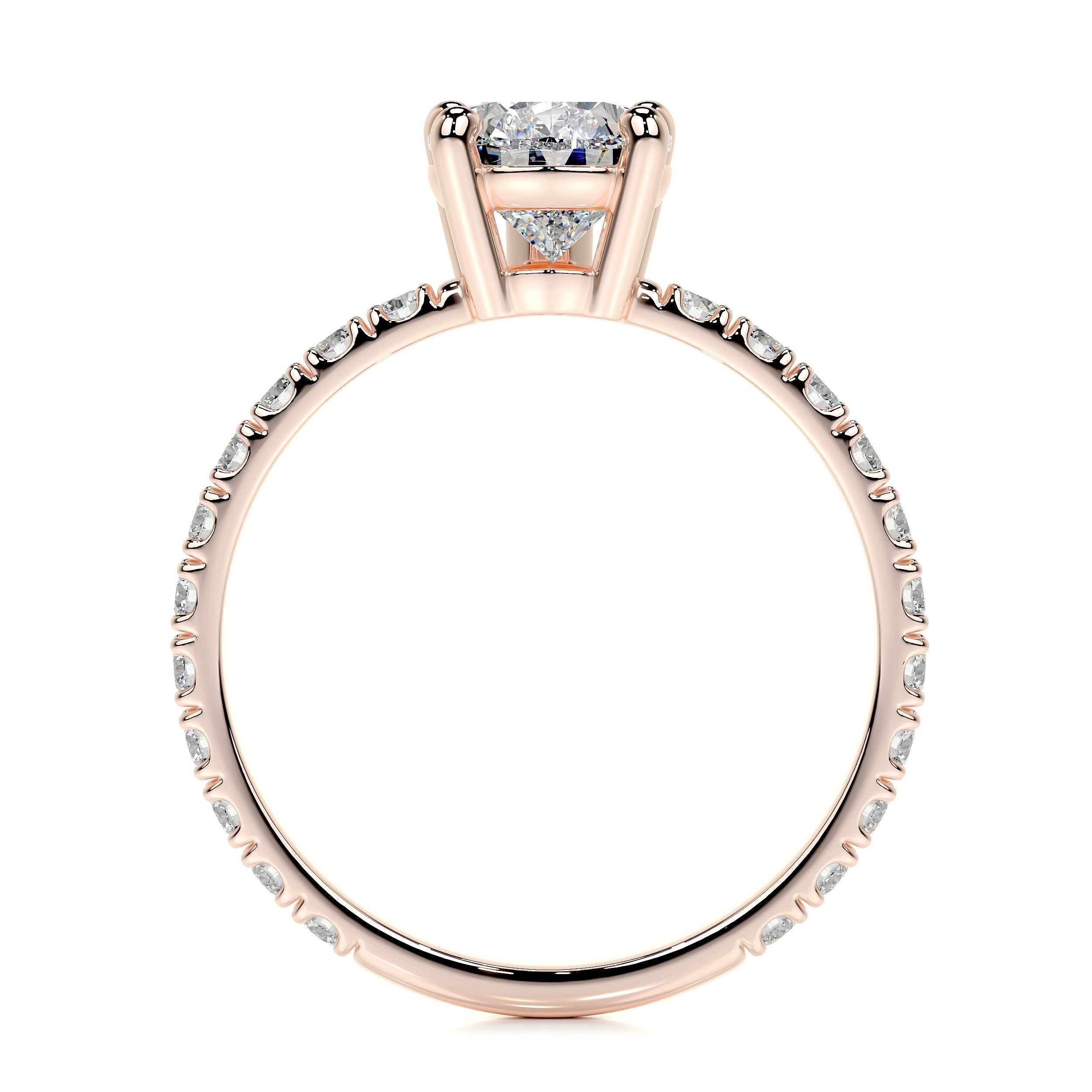 Hailey Lab Grown Diamond Ring   (2 Carat) -14K Rose Gold