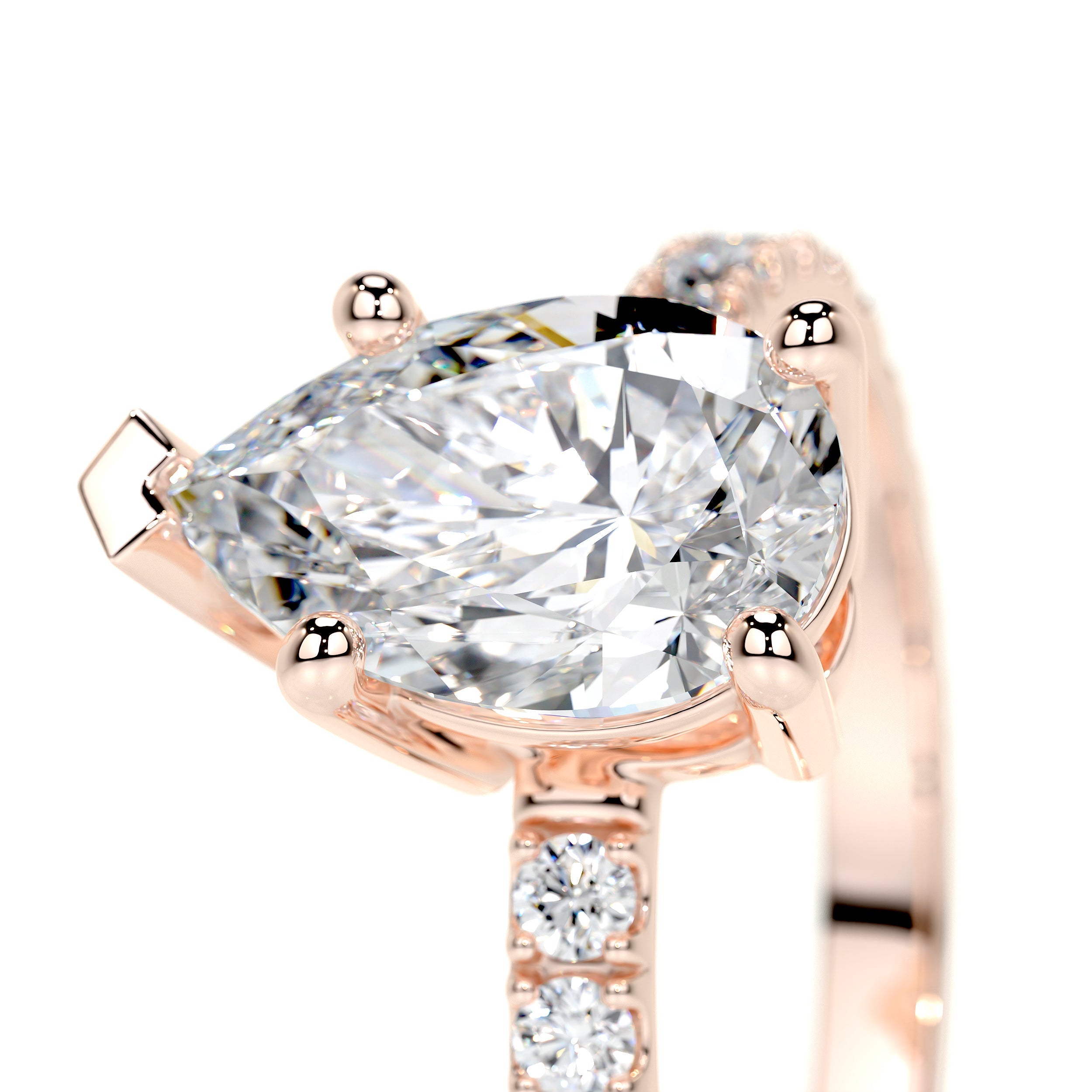 Hailey Lab Grown Diamond Ring (2 Carat) -14K Rose Gold