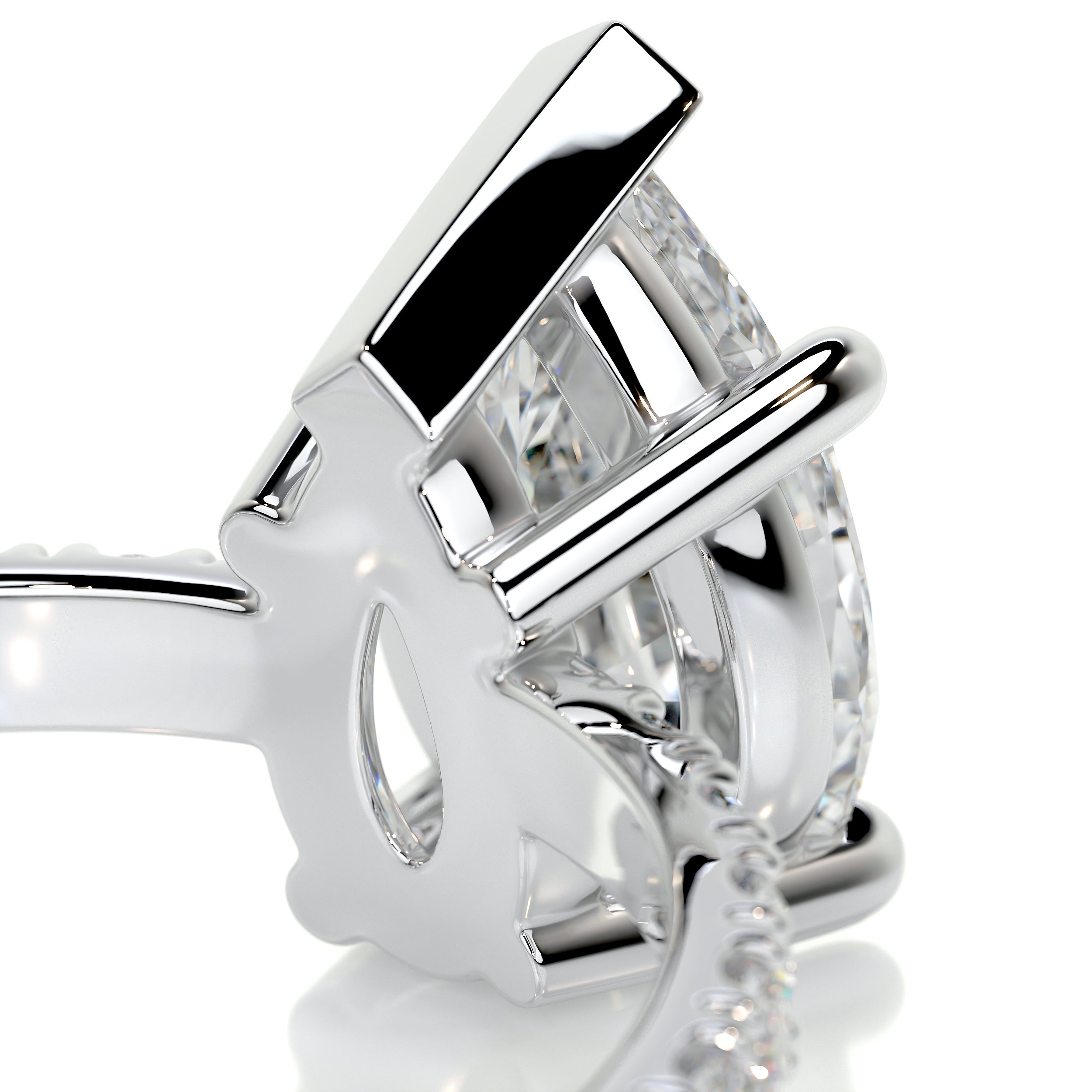 Hailey Diamond Engagement Ring -18K White Gold