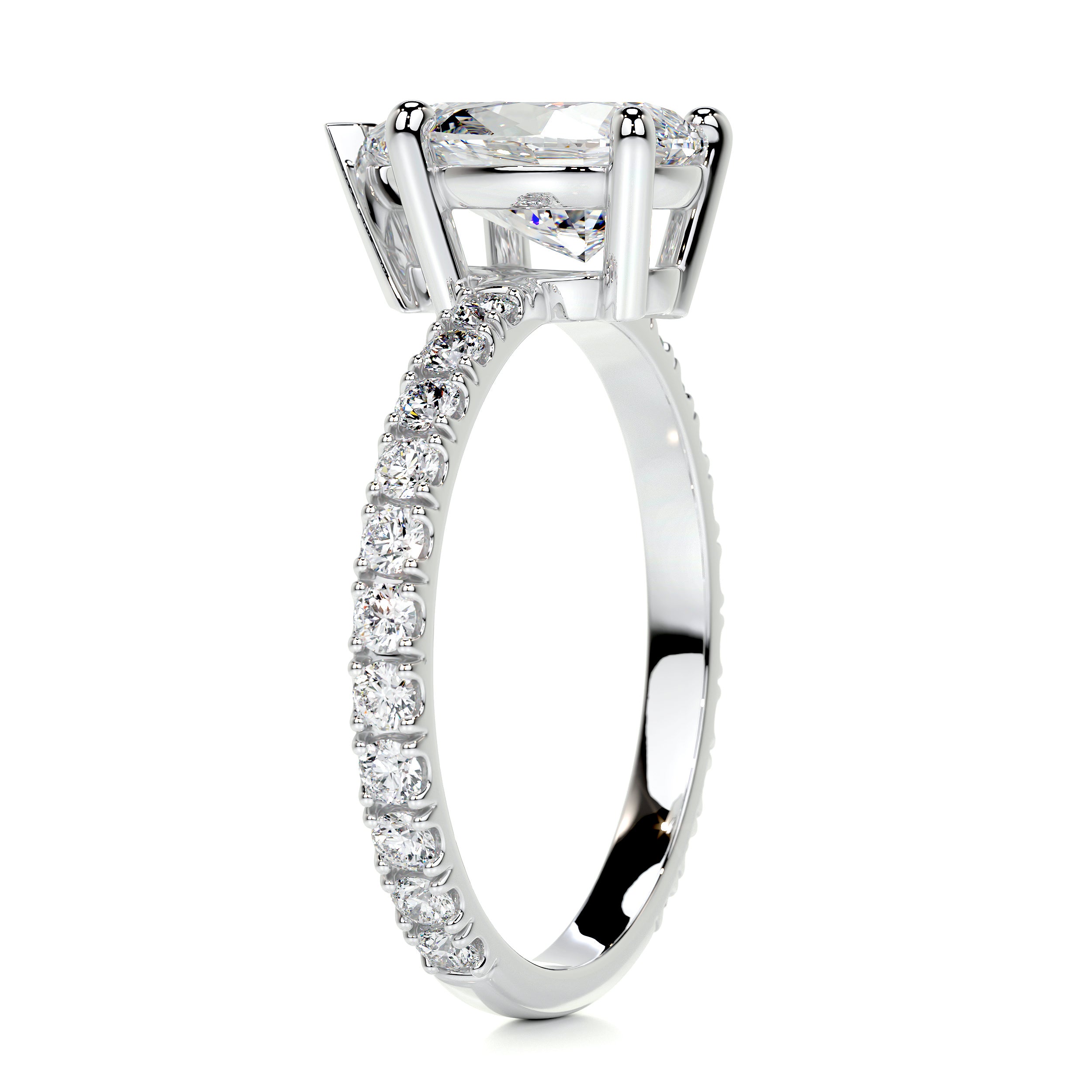 Hailey Diamond Engagement Ring -14K White Gold